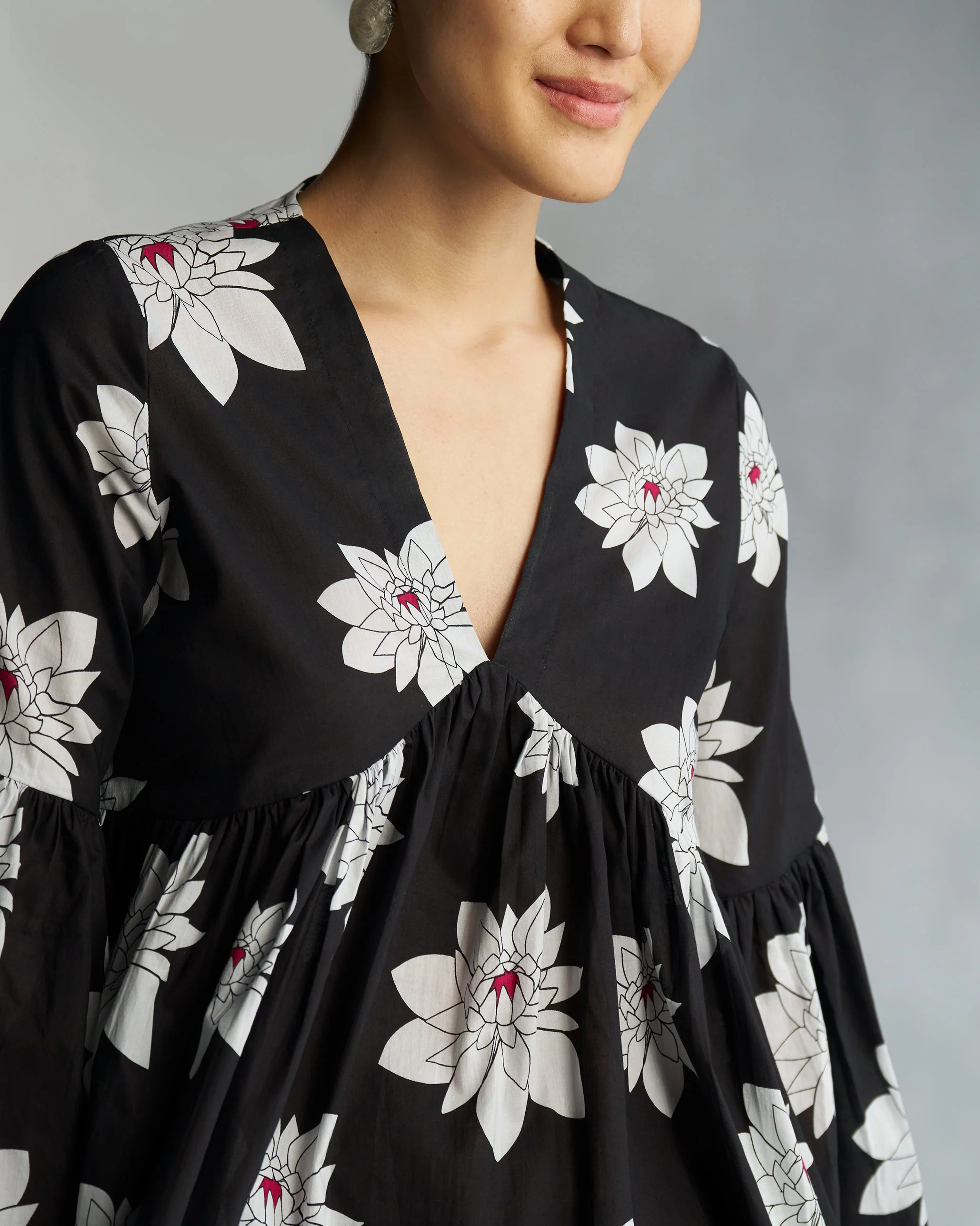 Ruffle Top - Black - Image 2