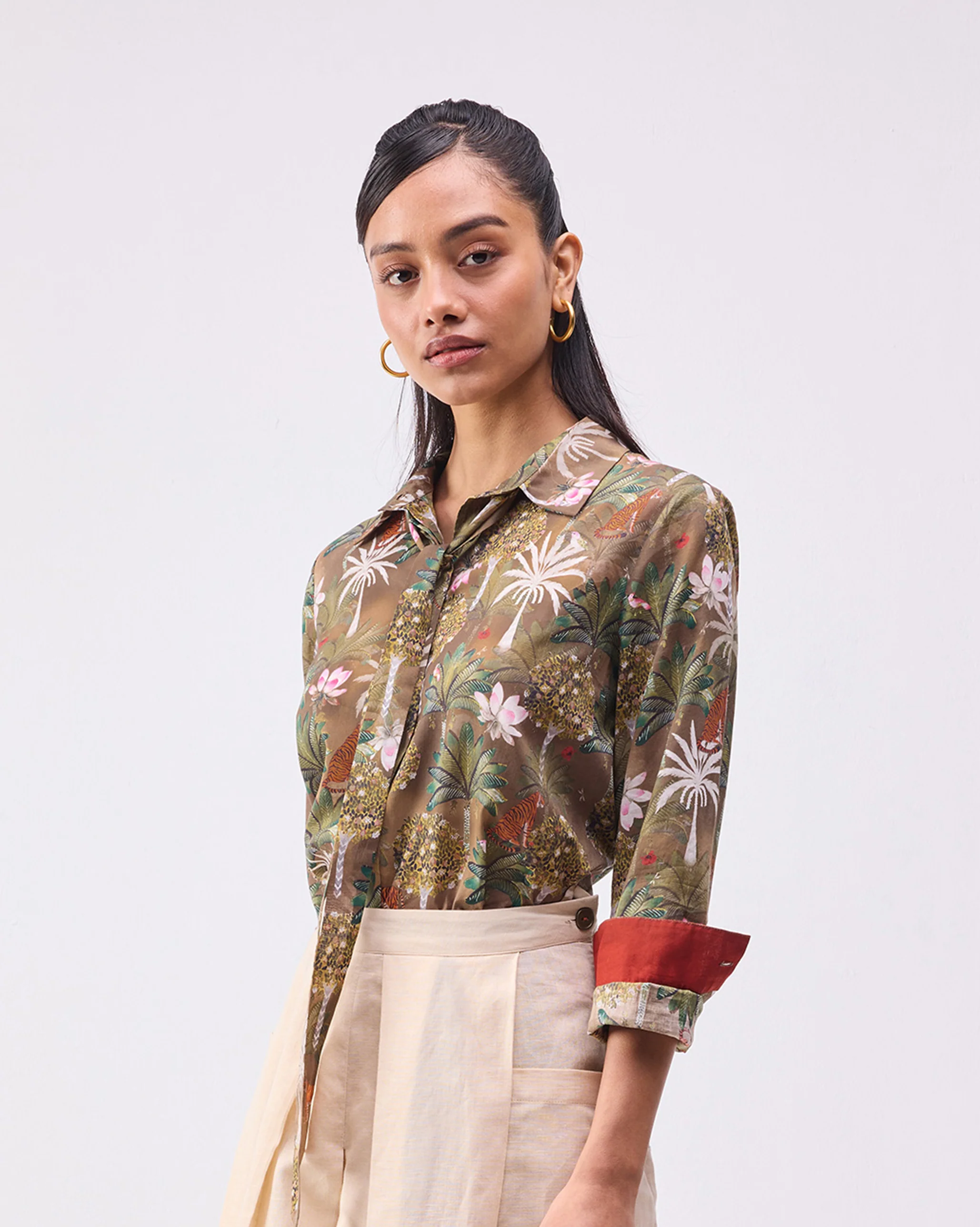 Safari Delight Shirt - Olive Print - Image 5
