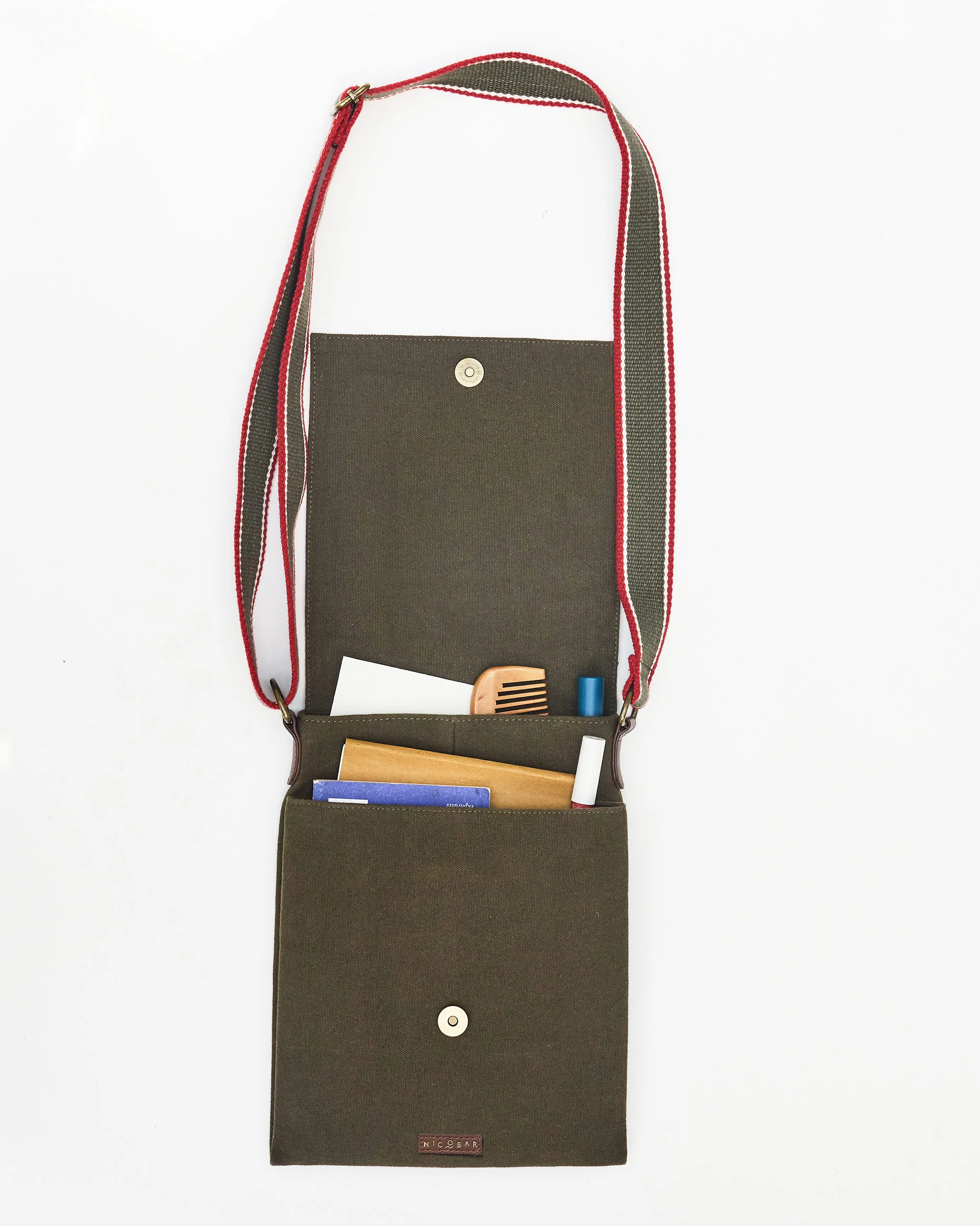 Safari Men's Messenger - Olive - Image 5