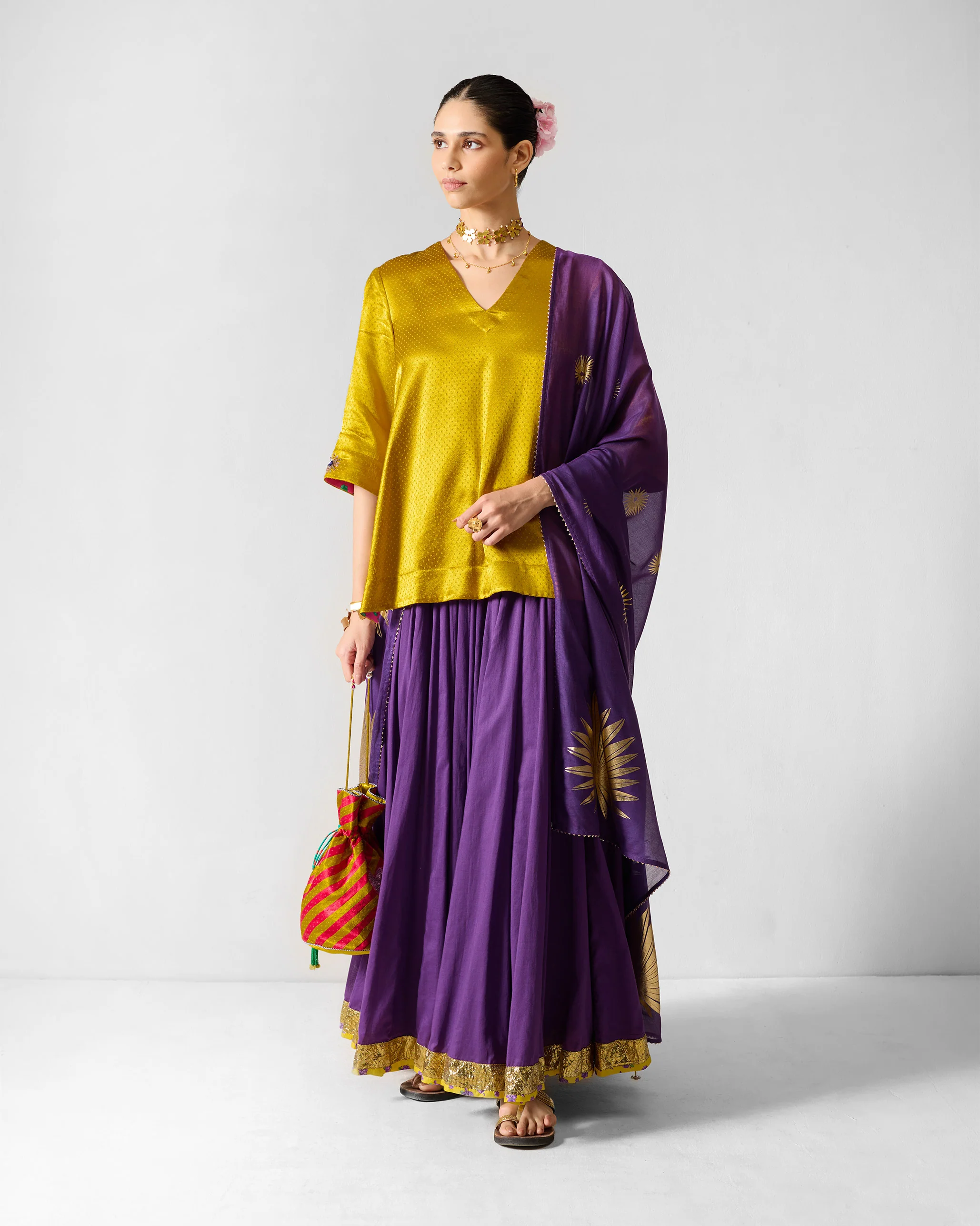 Sahara Skirt - Purple & Gold - Image 6