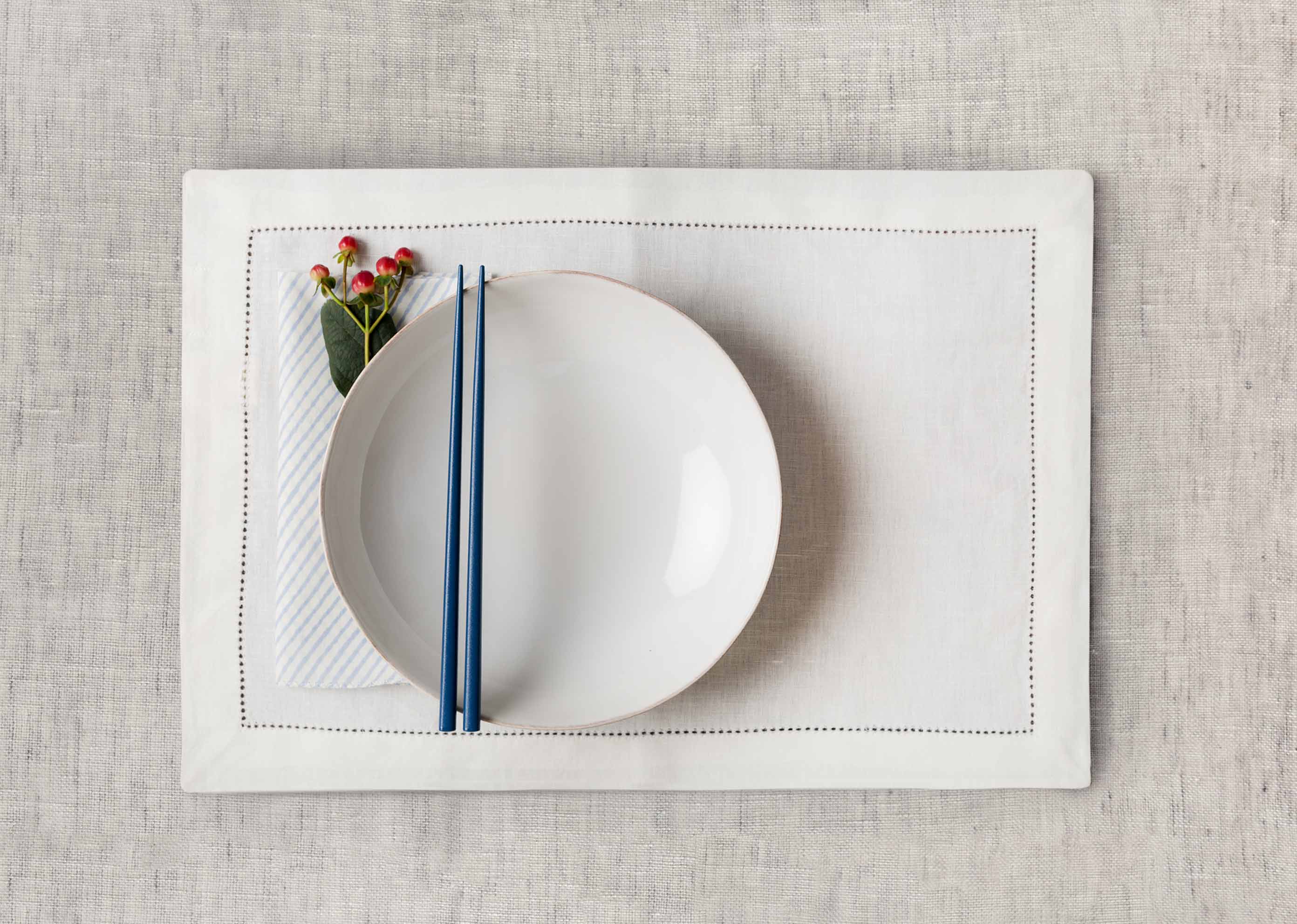 Sakai Placemat (Set of 2) - Ivory & Dark grey - Image 3