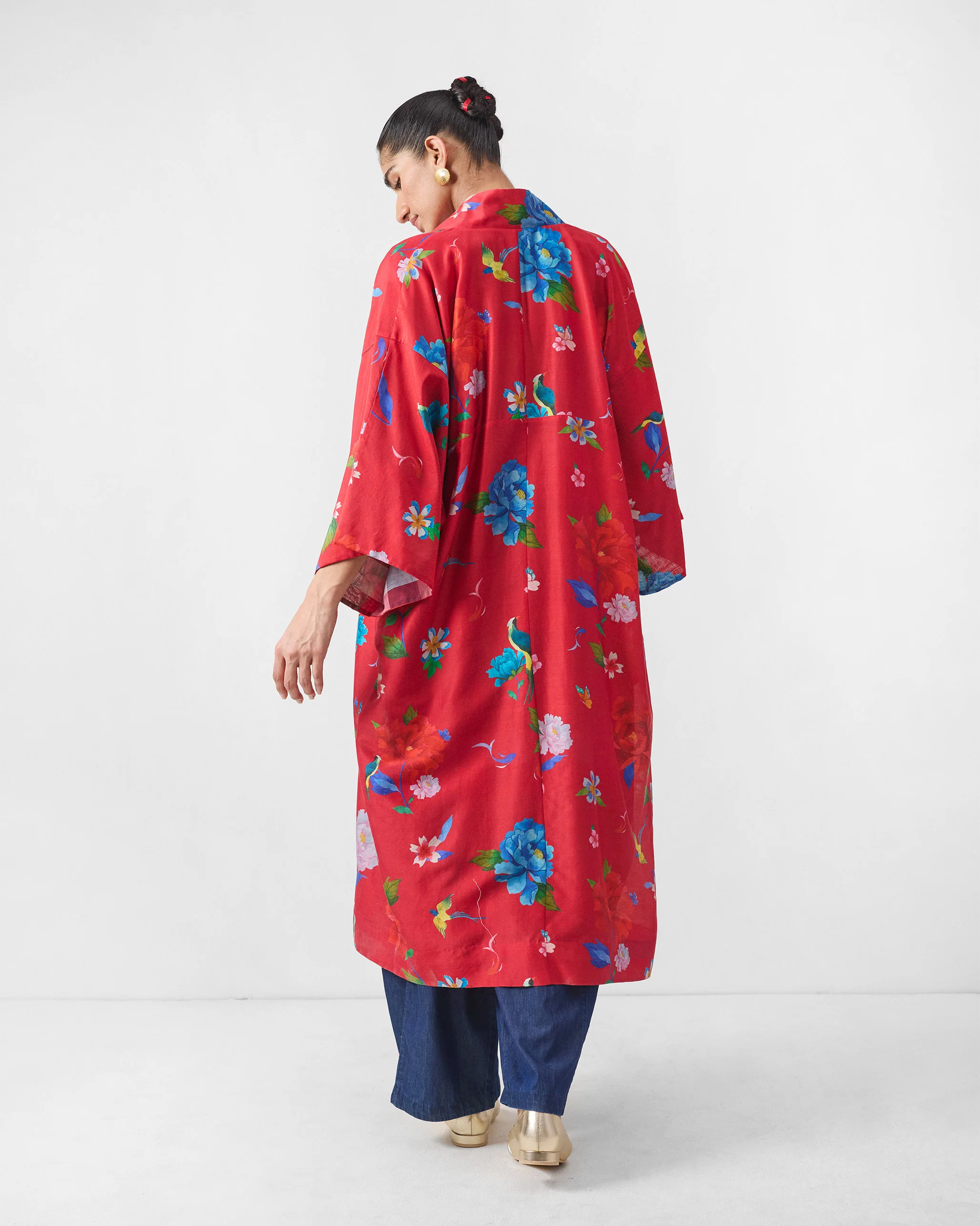 Sakura Kimono - Red Print - Image 3