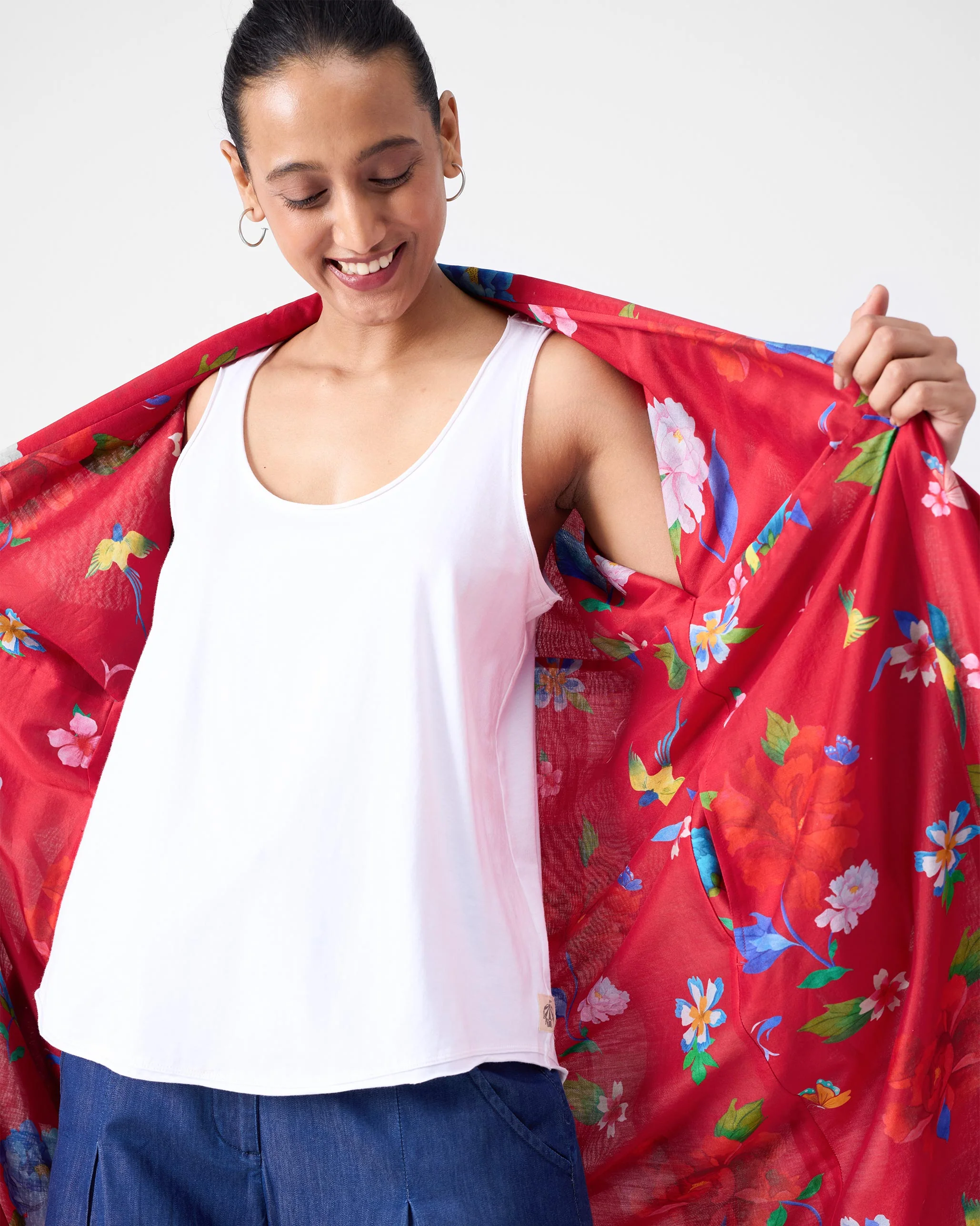 Sakura Kimono - Red Print - Image 5