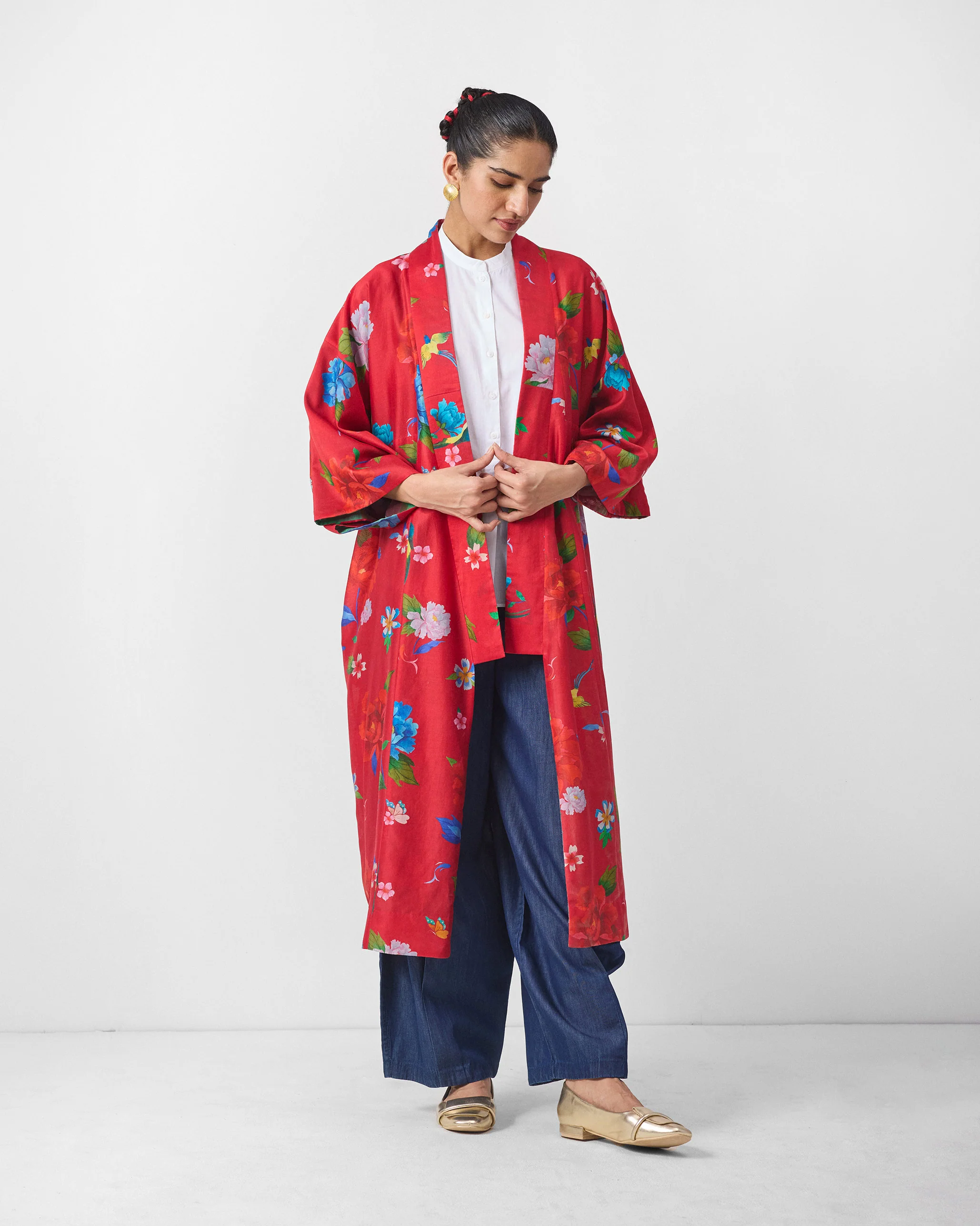 Sakura Kimono - Red Print - Image 6