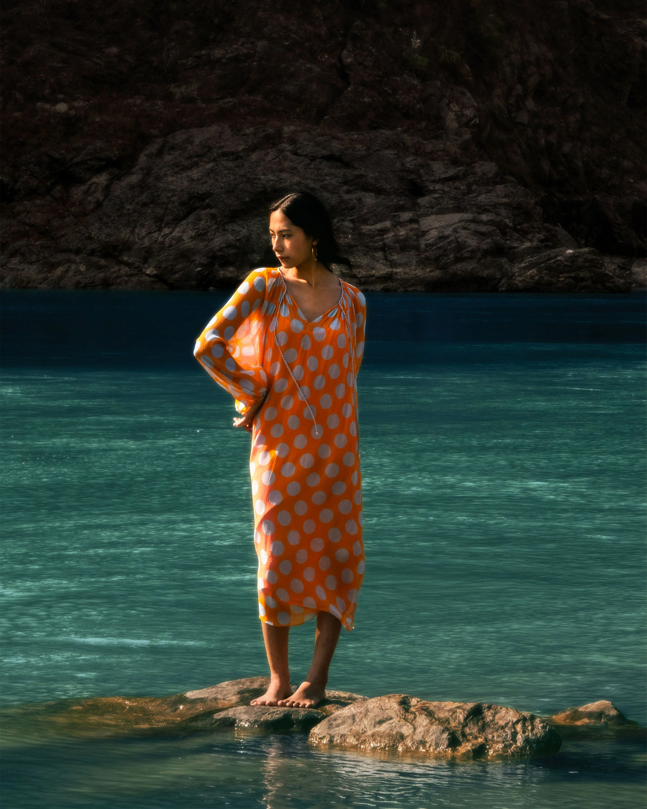 Sara Kaftan - Orange & Ice Printed - Image 7