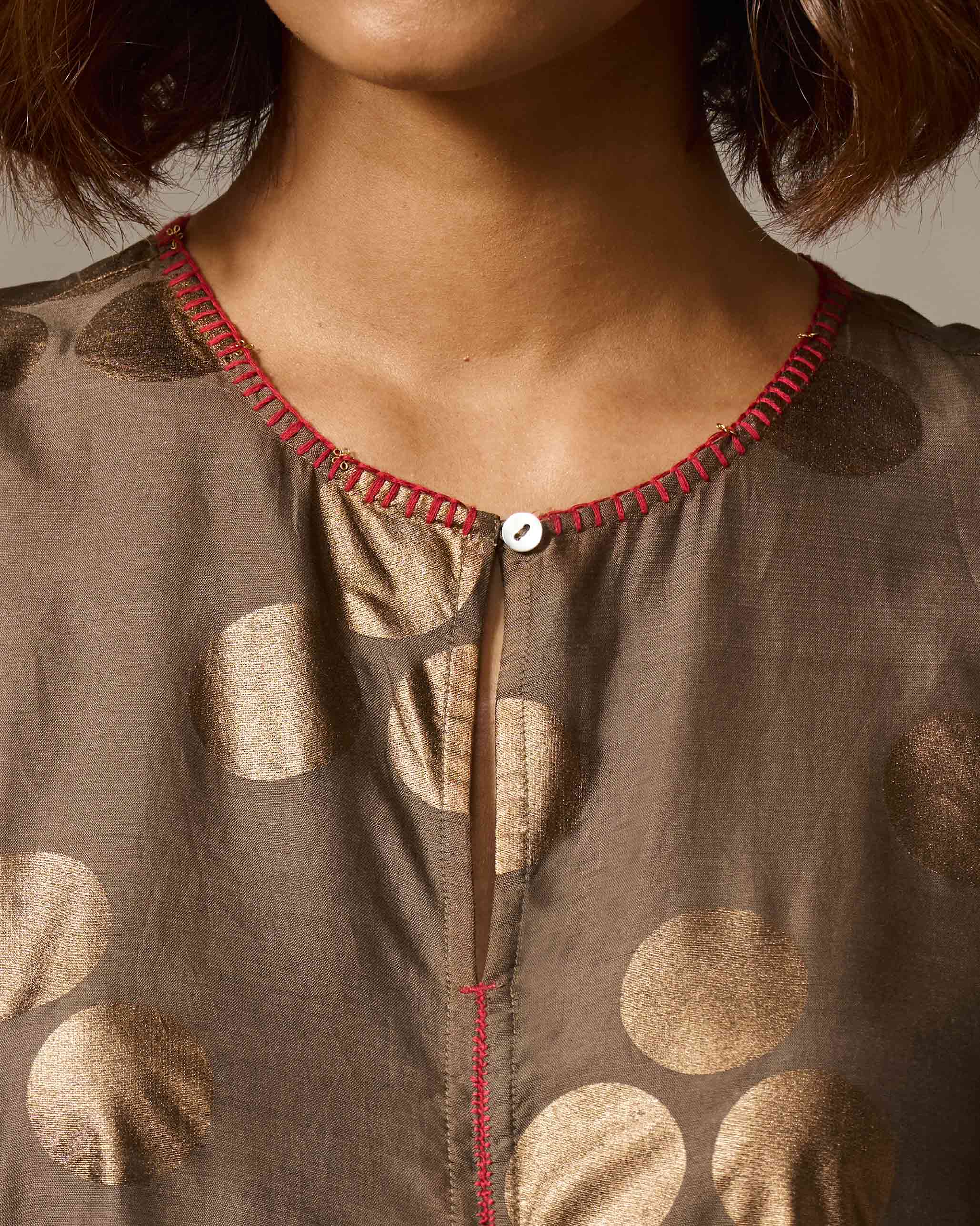 Sara Kurta - Oak Brown Foil Print - Image 2