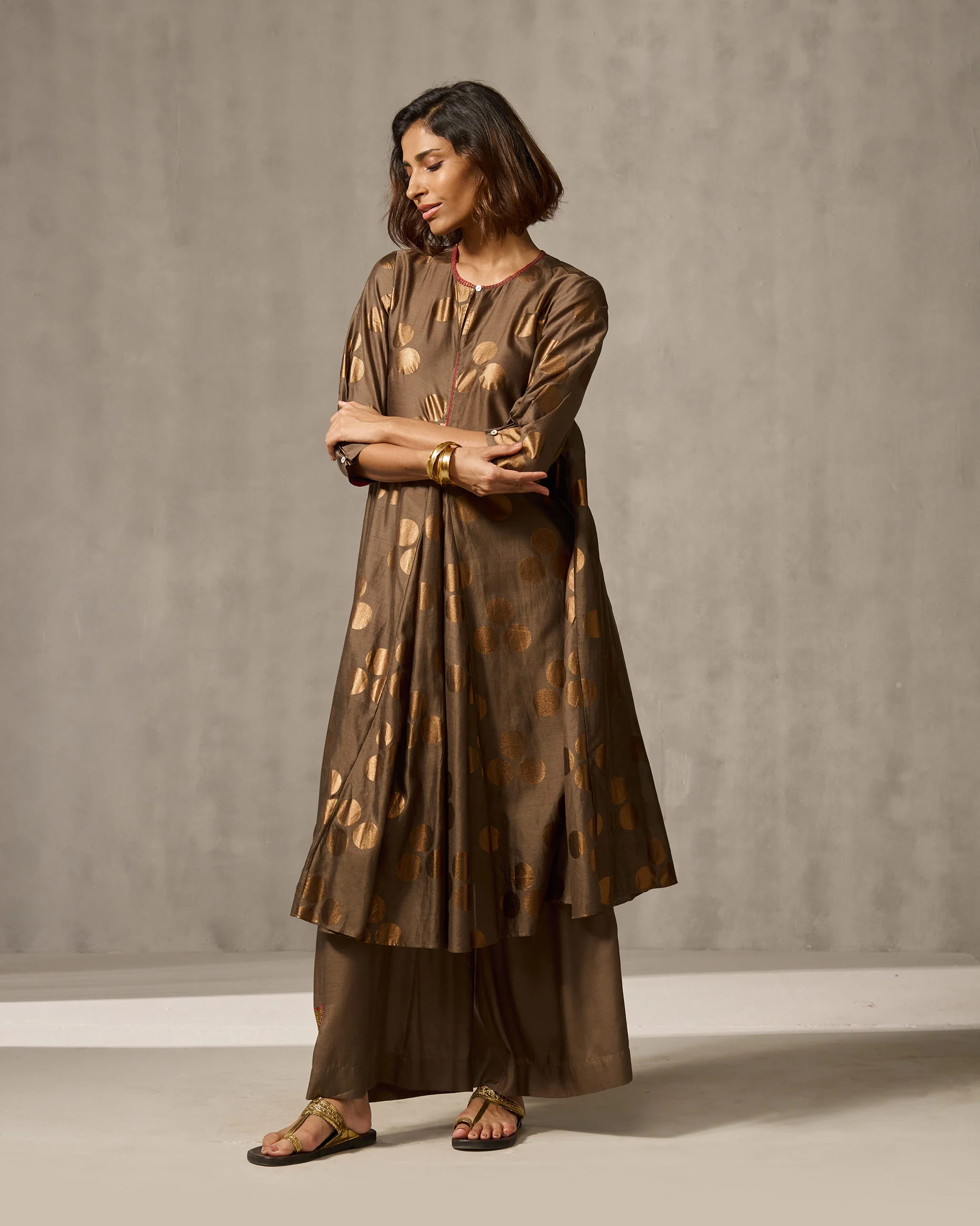 Sara Kurta - Oak Brown Foil Print - Image 6
