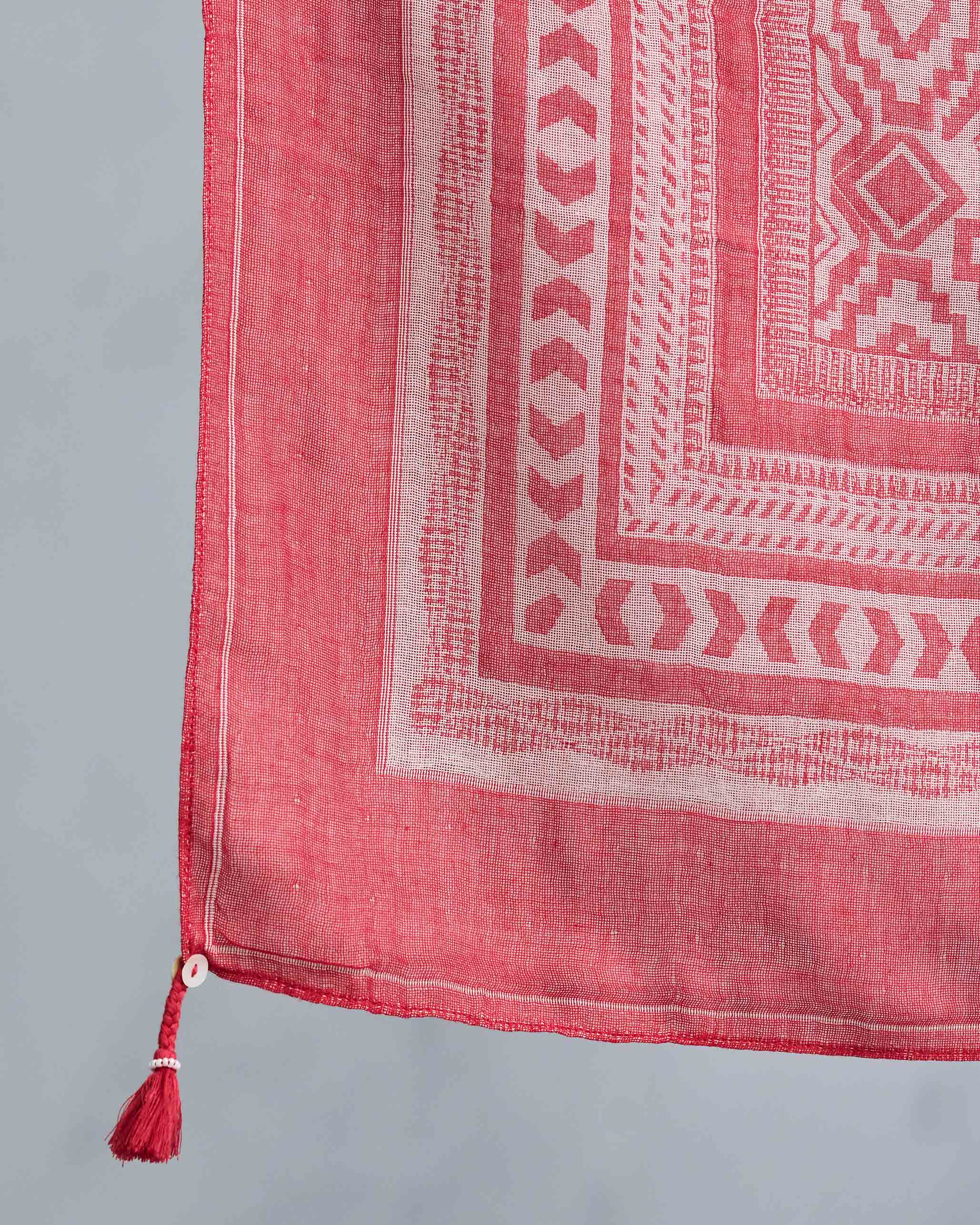 Sara Scarf - Red & Pink - Image 2