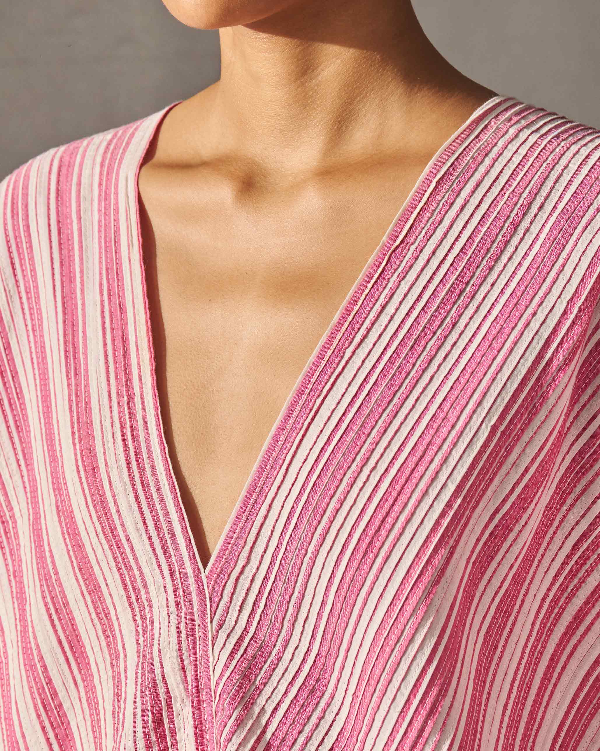 Sarai Kaftan - Fuchsia & Ivory - Image 3