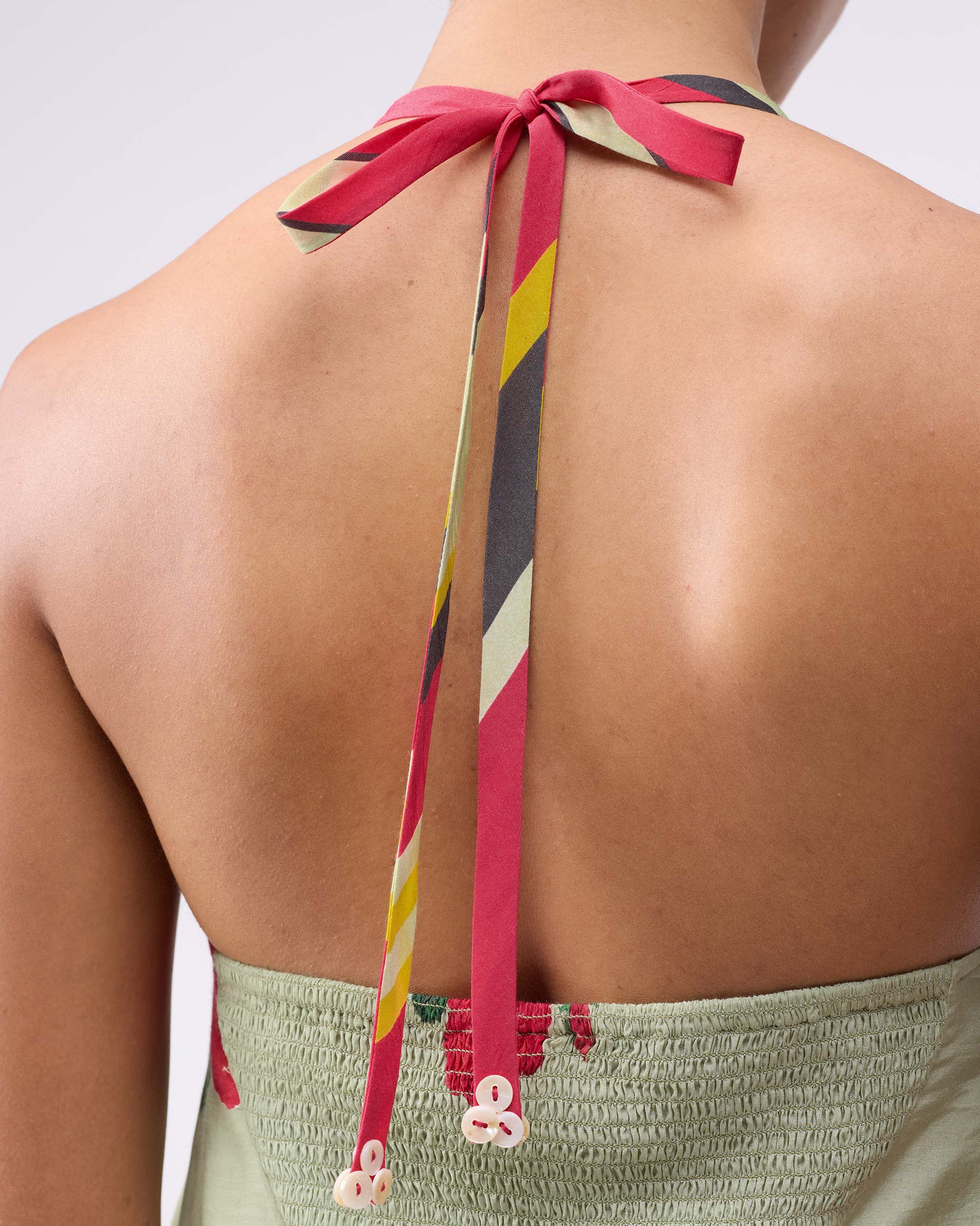 Scoop Back Dress - Mint & Watermelon Print - Image 5