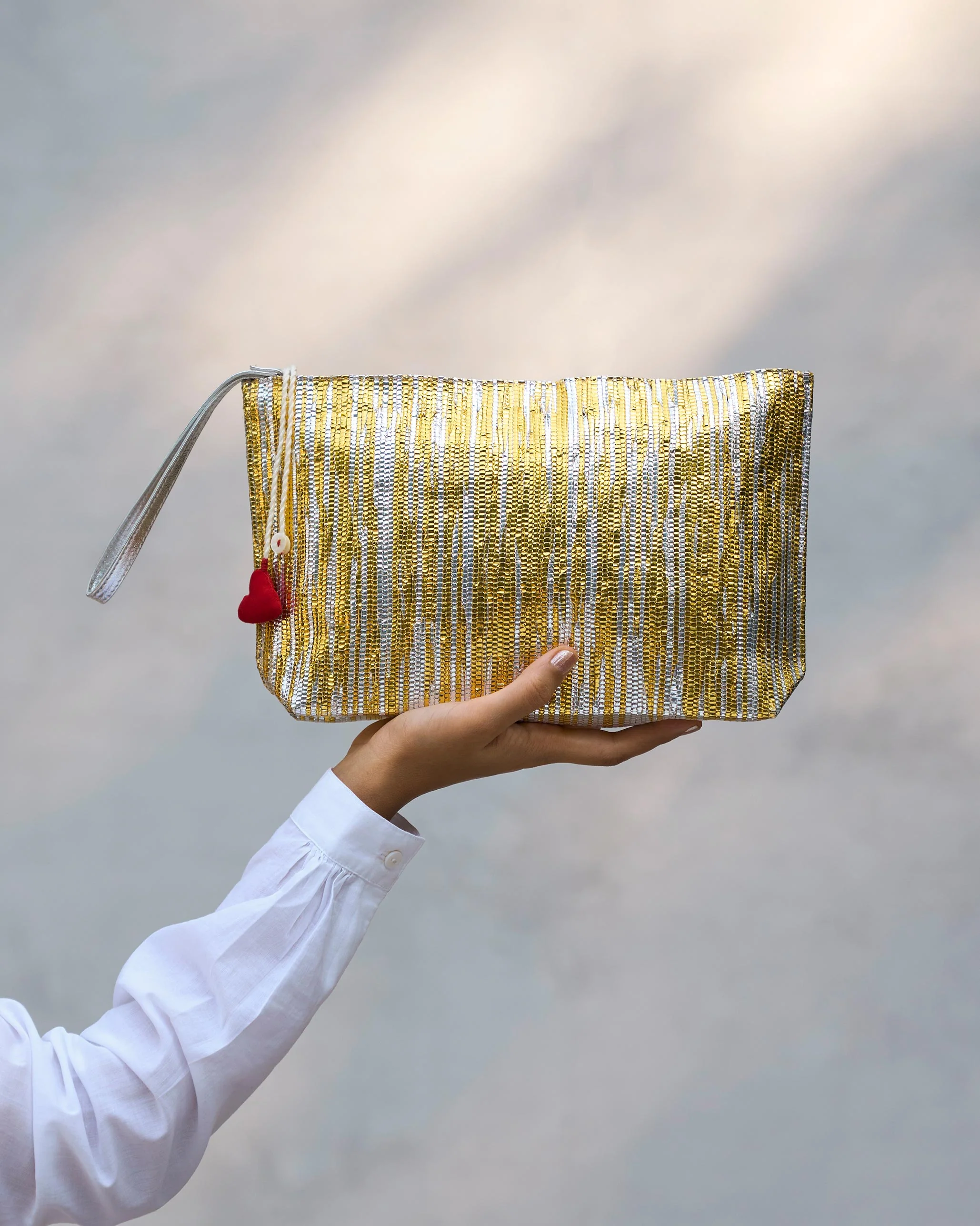 Seher Clutch - Silver & Gold - Image 4