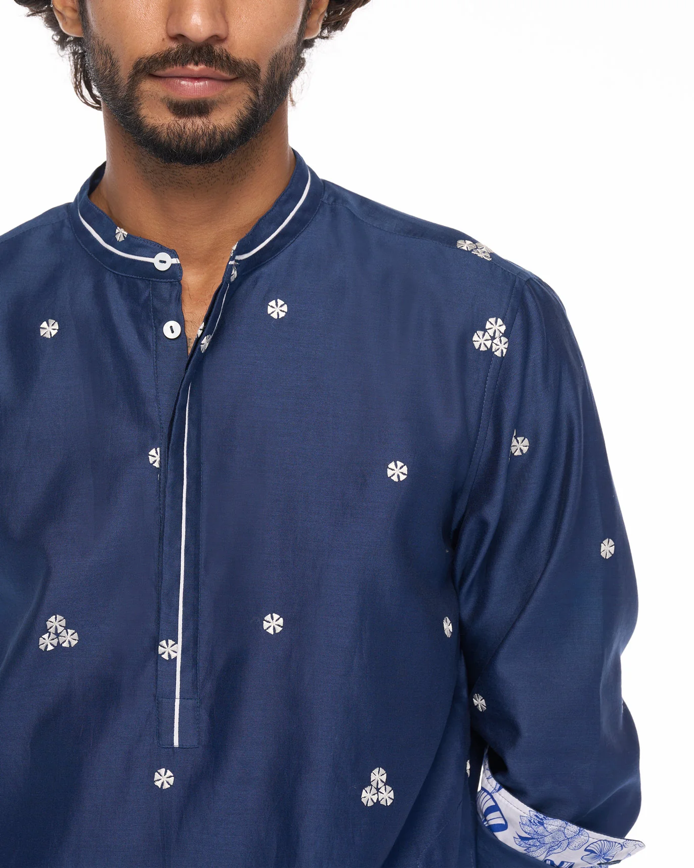Selamat Kurta - Navy - Image 3