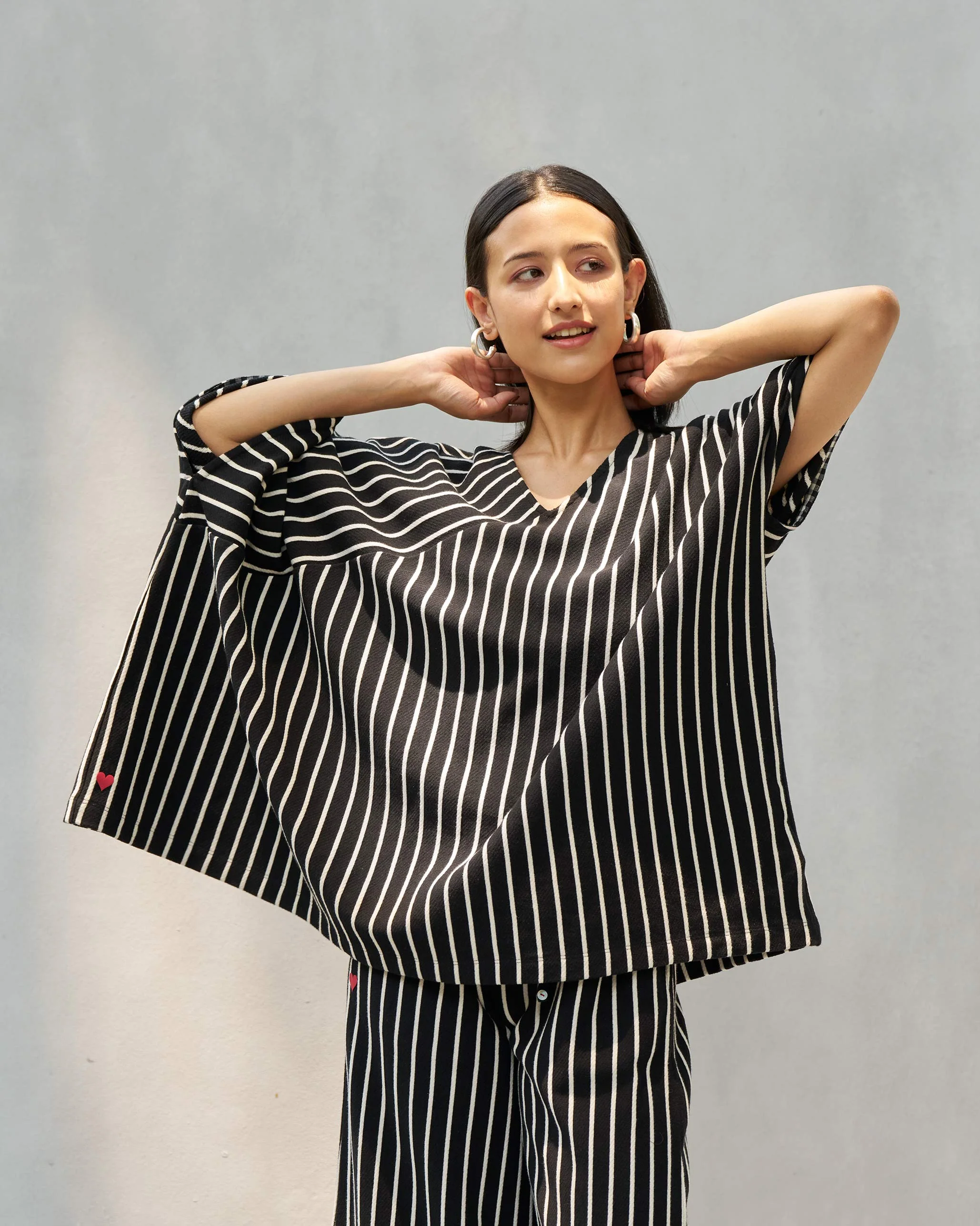 Serena Top - Black & Beige - Image 5