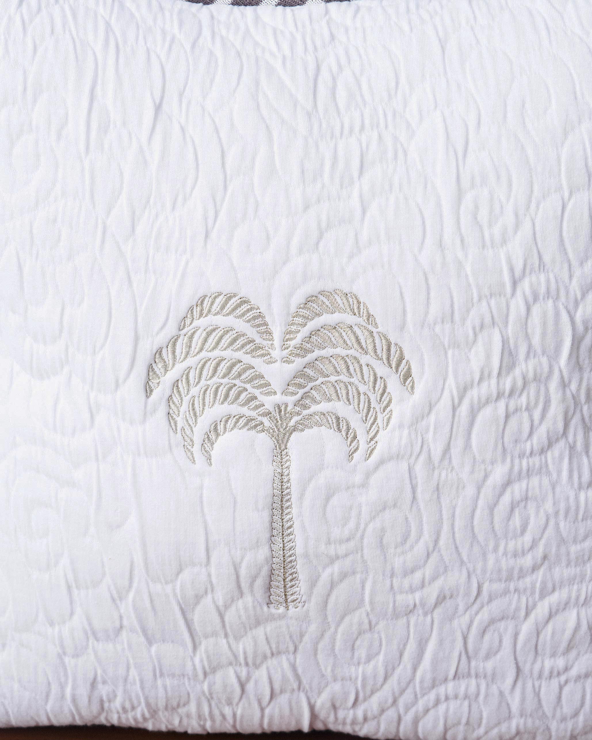 Serene Palm Quilted Cushion Cover - Image 3