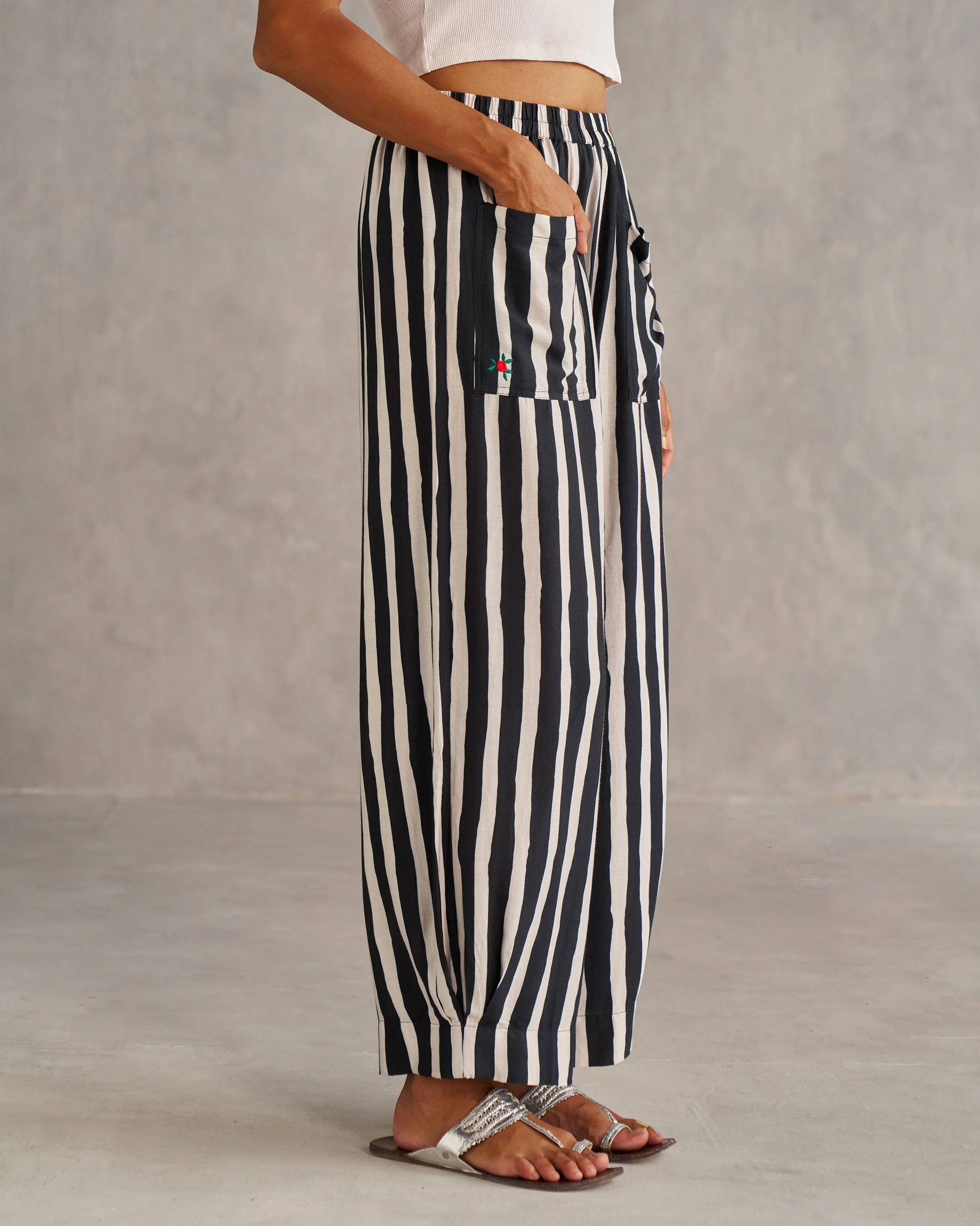 Serene Pants - Beige & Black - Image 3