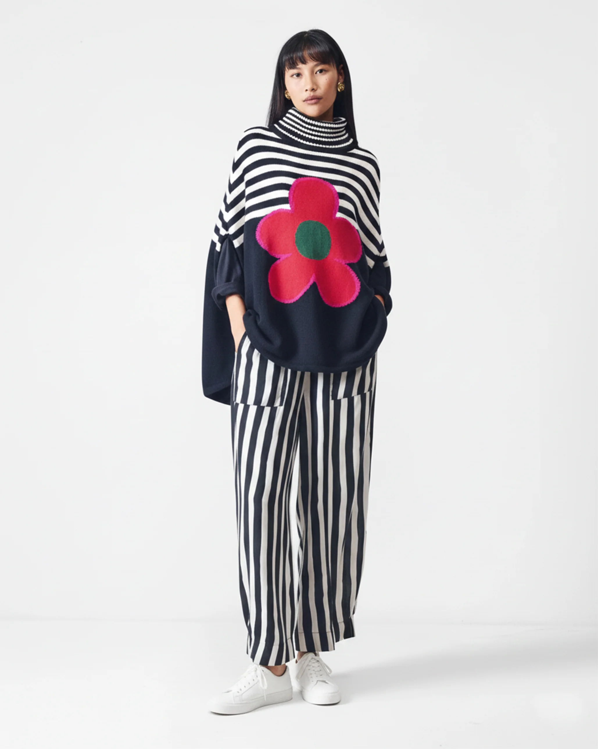 Serene Pants - Black & Beige Printed - Image 5