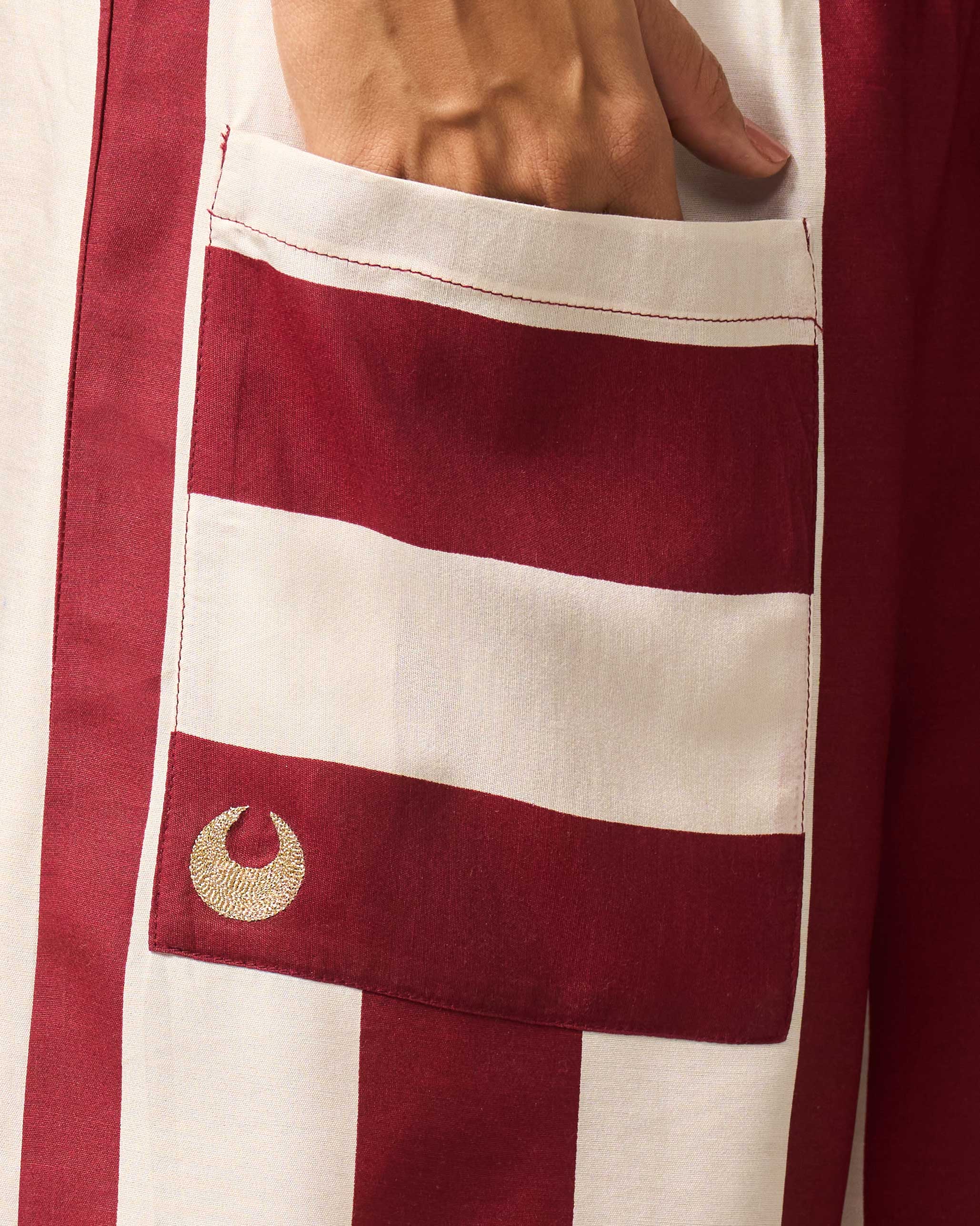 Serene Pants - Red & Ivory Stripes - Image 2