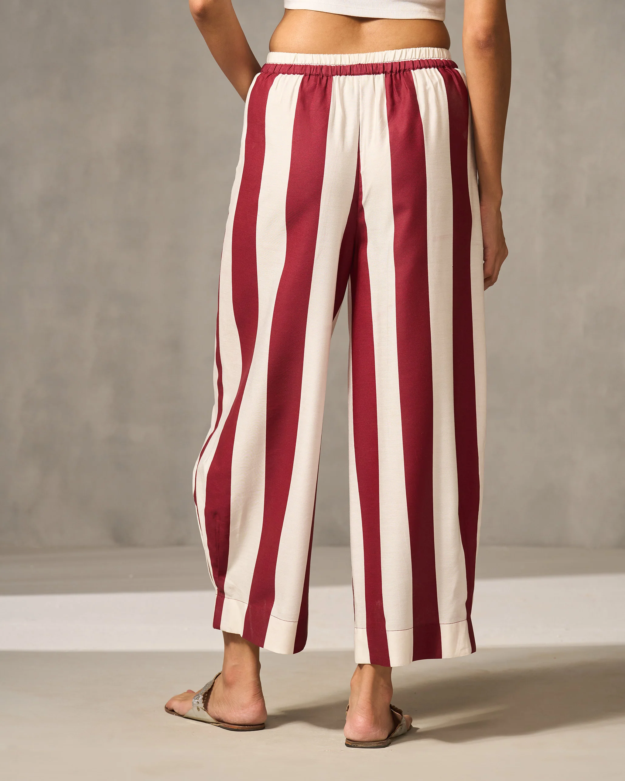 Serene Pants - Red & Ivory Stripes - Image 3