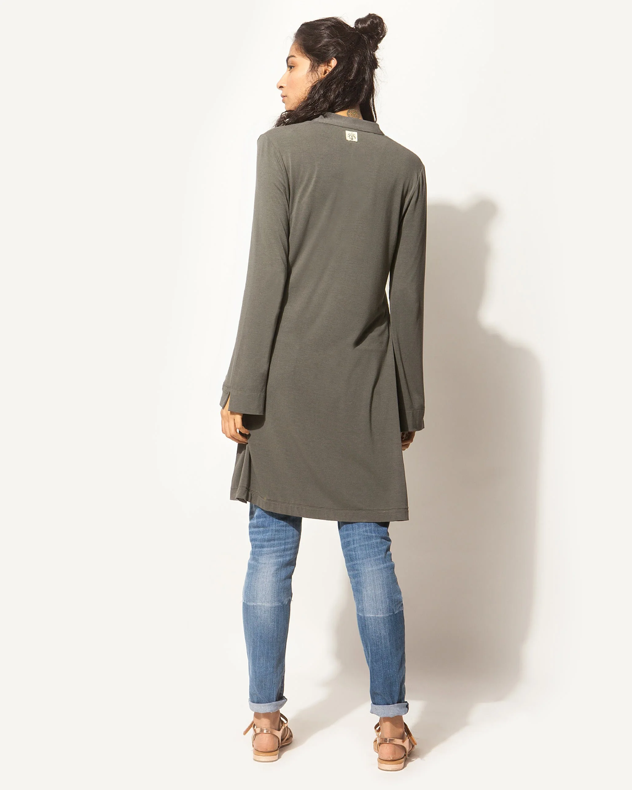 Shibui Long Kurta - Charcoal - Image 2