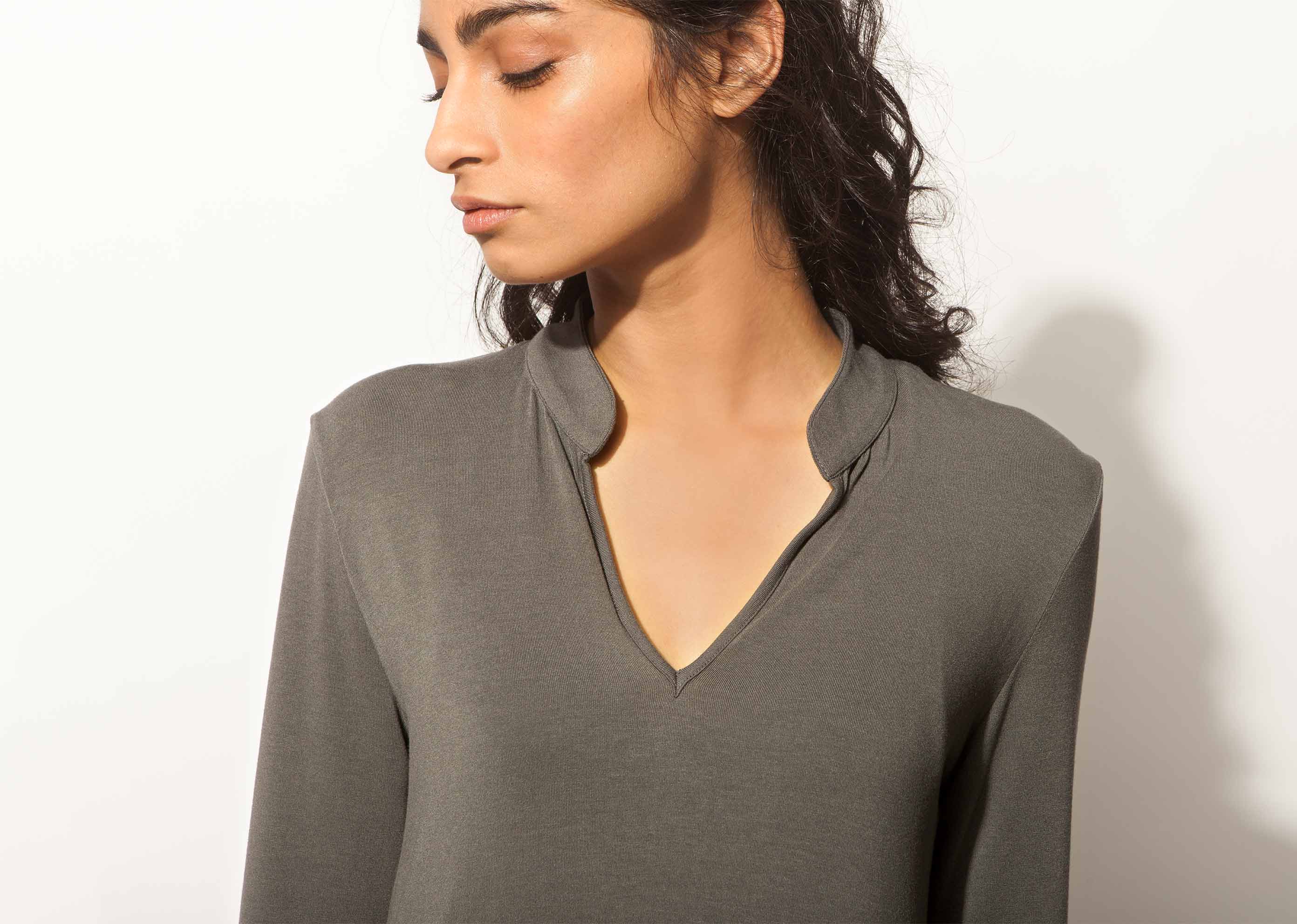 Shibui Long Kurta - Charcoal - Image 3