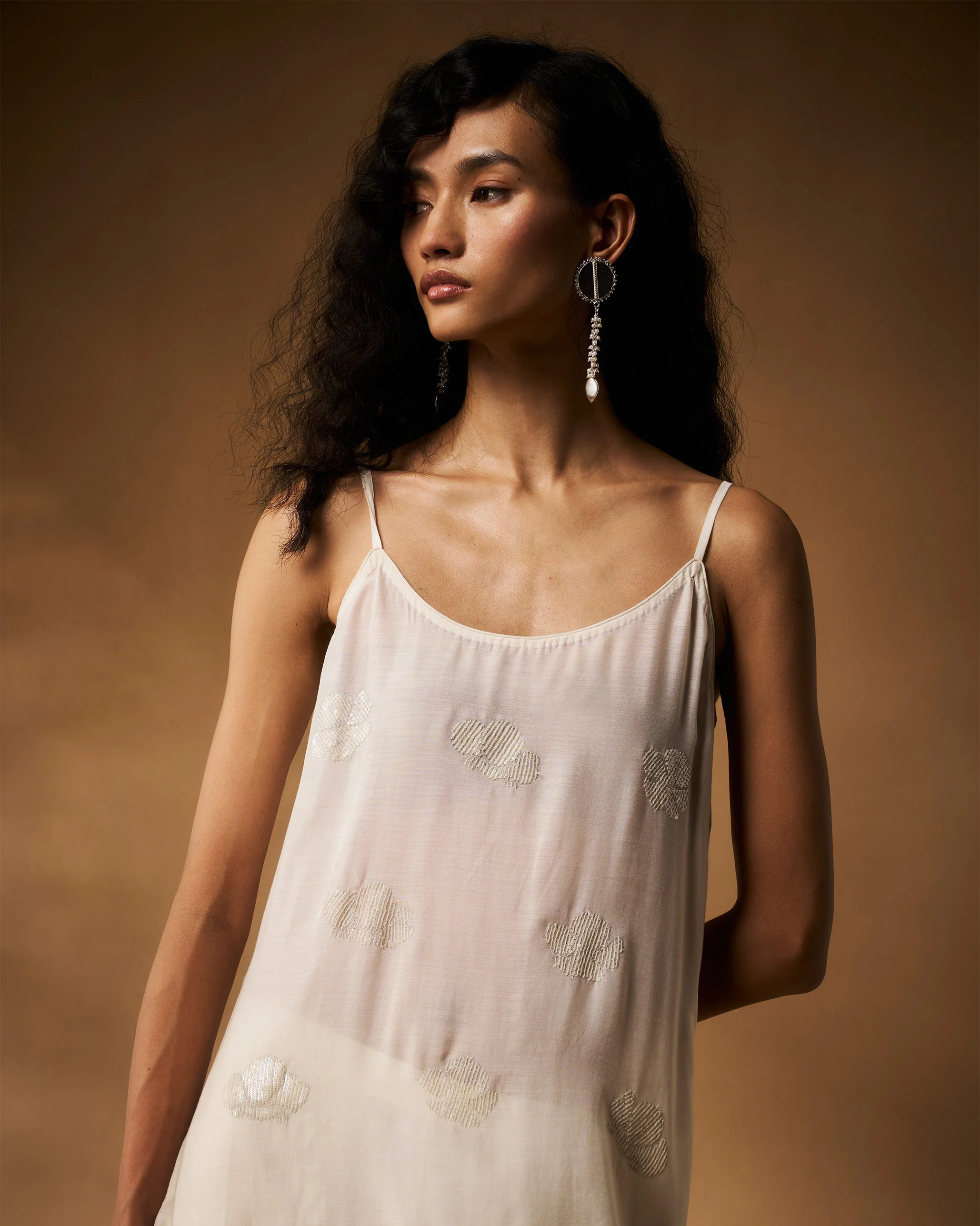 Shimaz Camisole - Ivory Hand Embroidered - Image 2