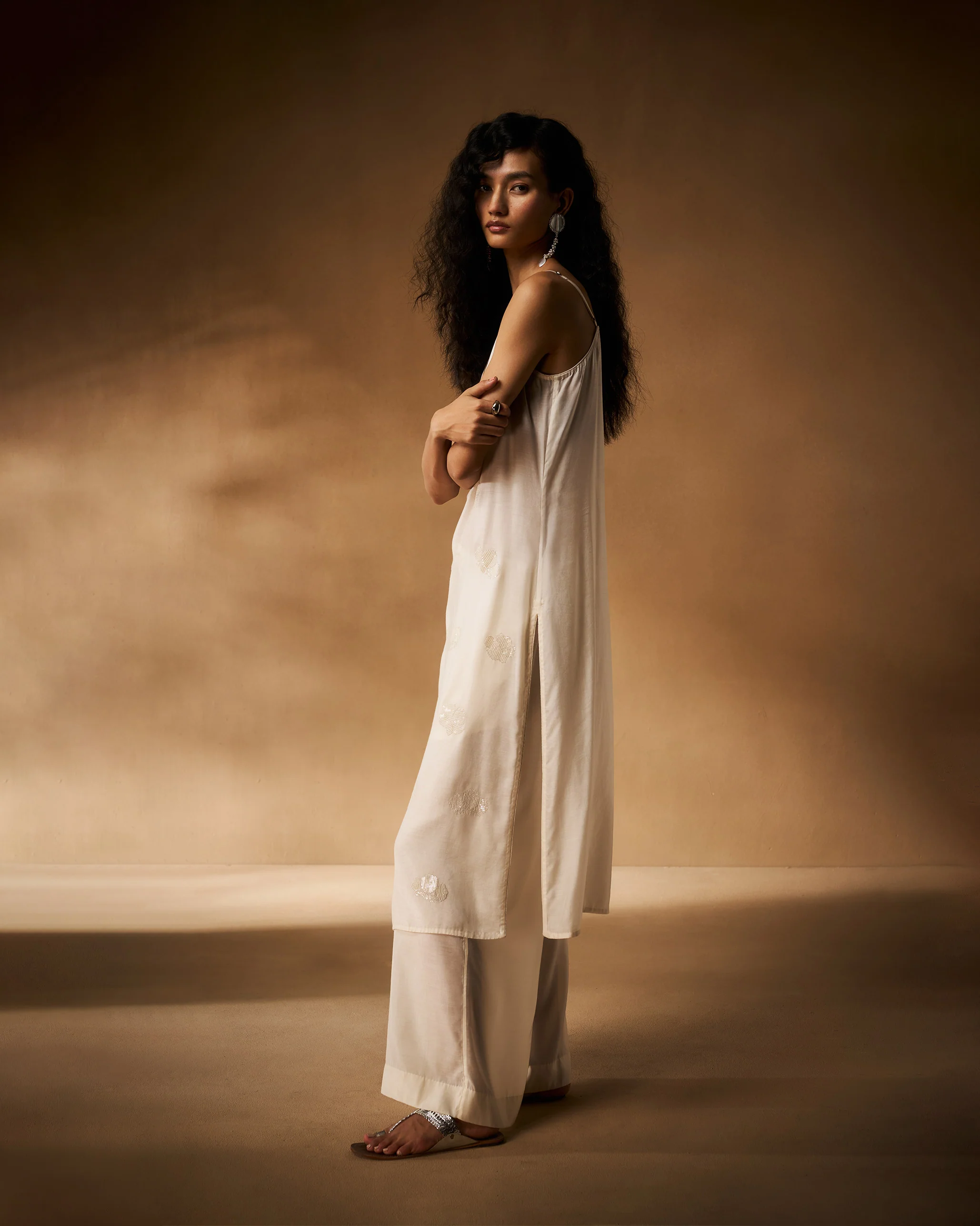 Shimaz Camisole - Ivory Hand Embroidered - Image 5