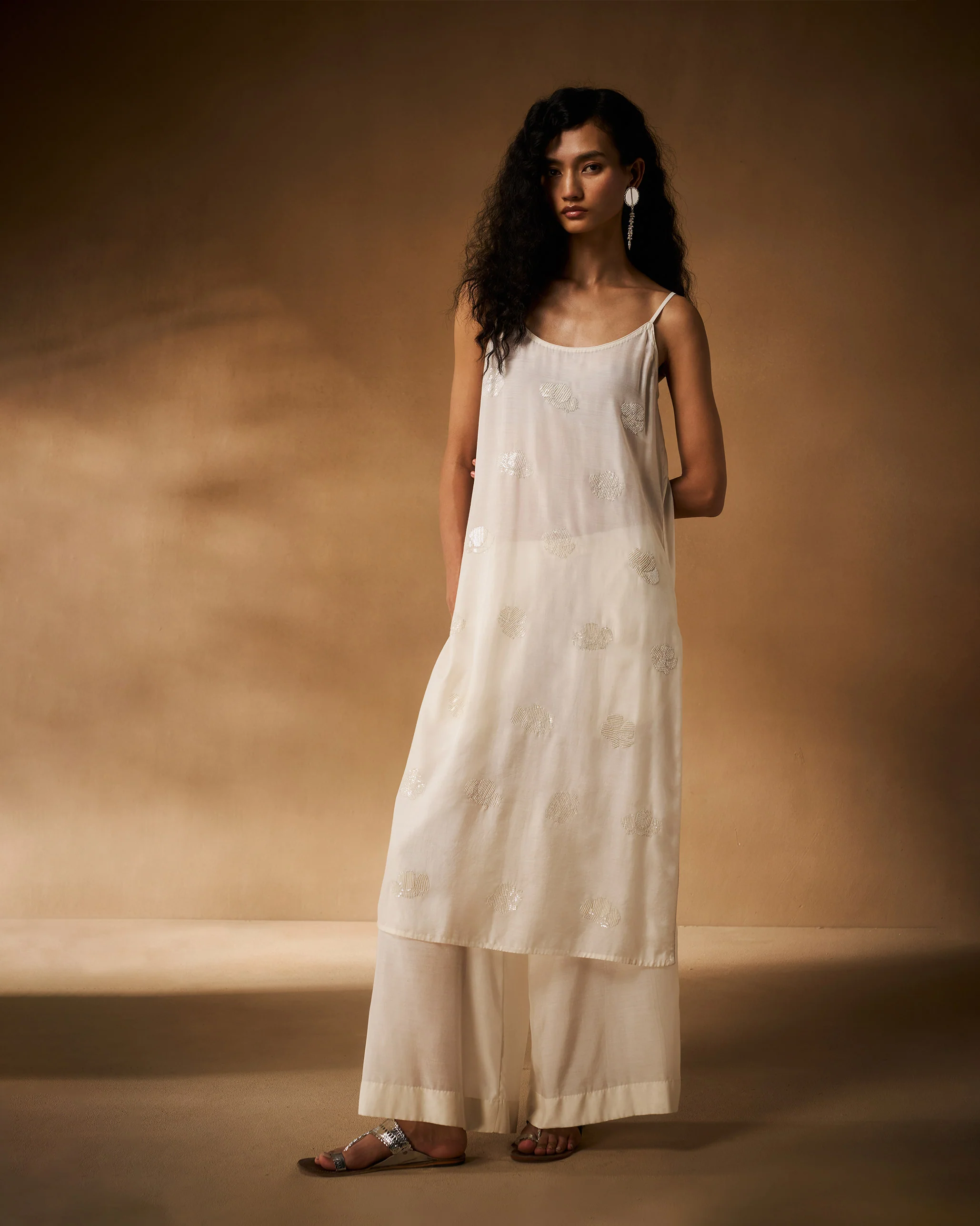 Shimaz Camisole - Ivory Hand Embroidered - Image 7