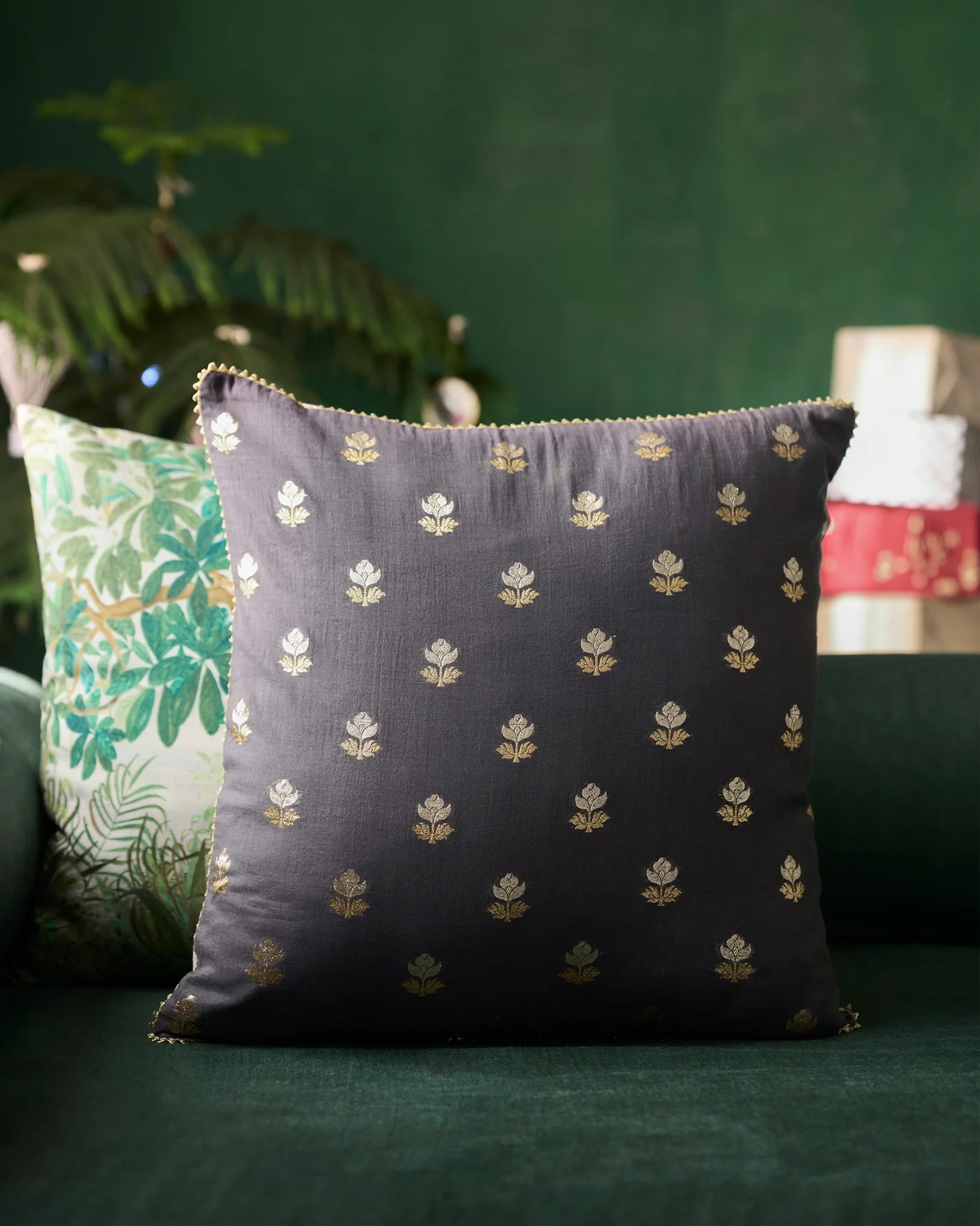 Shine On Cushion Cover - Charcoal