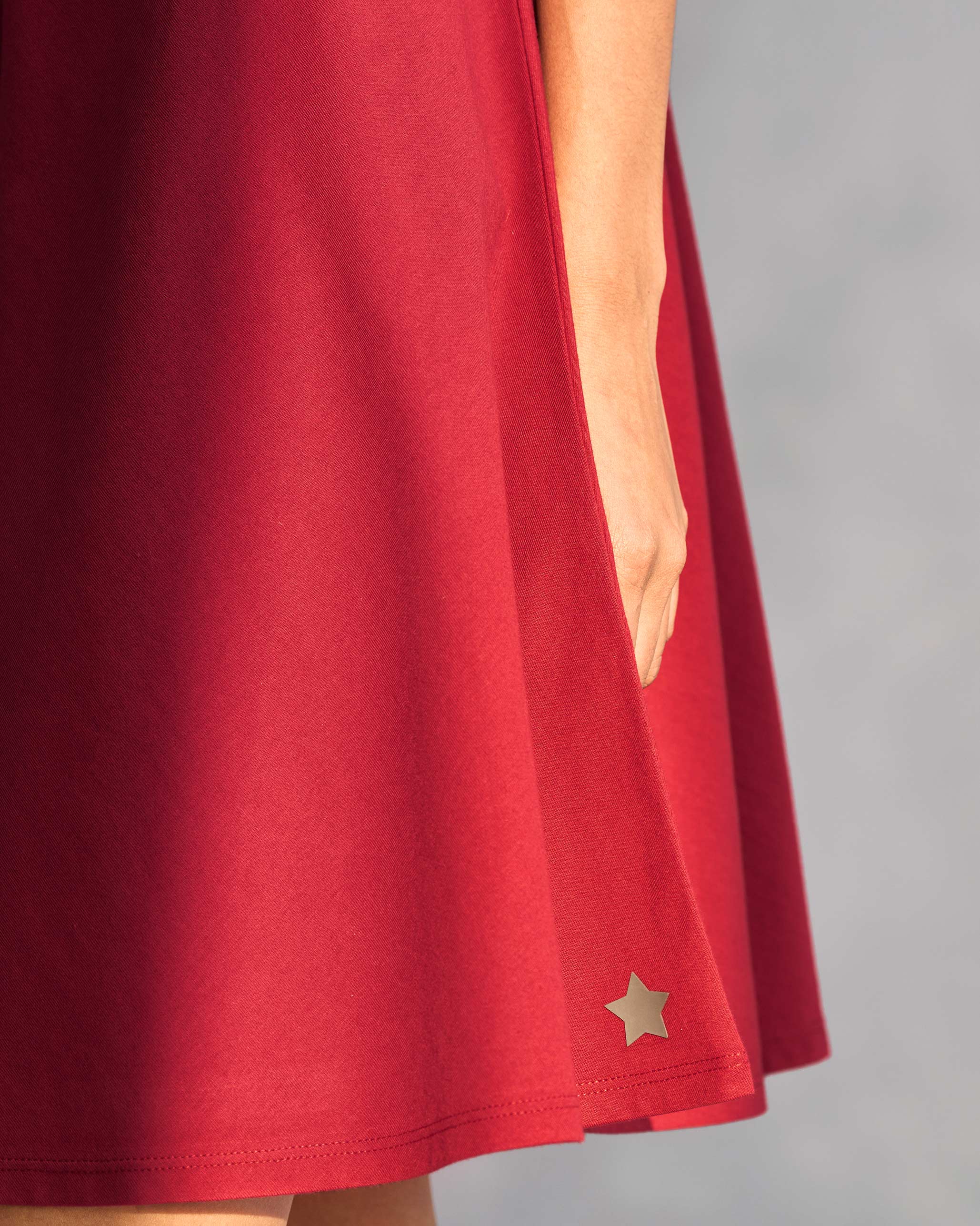 Short Knit Dress - Red - Image 2