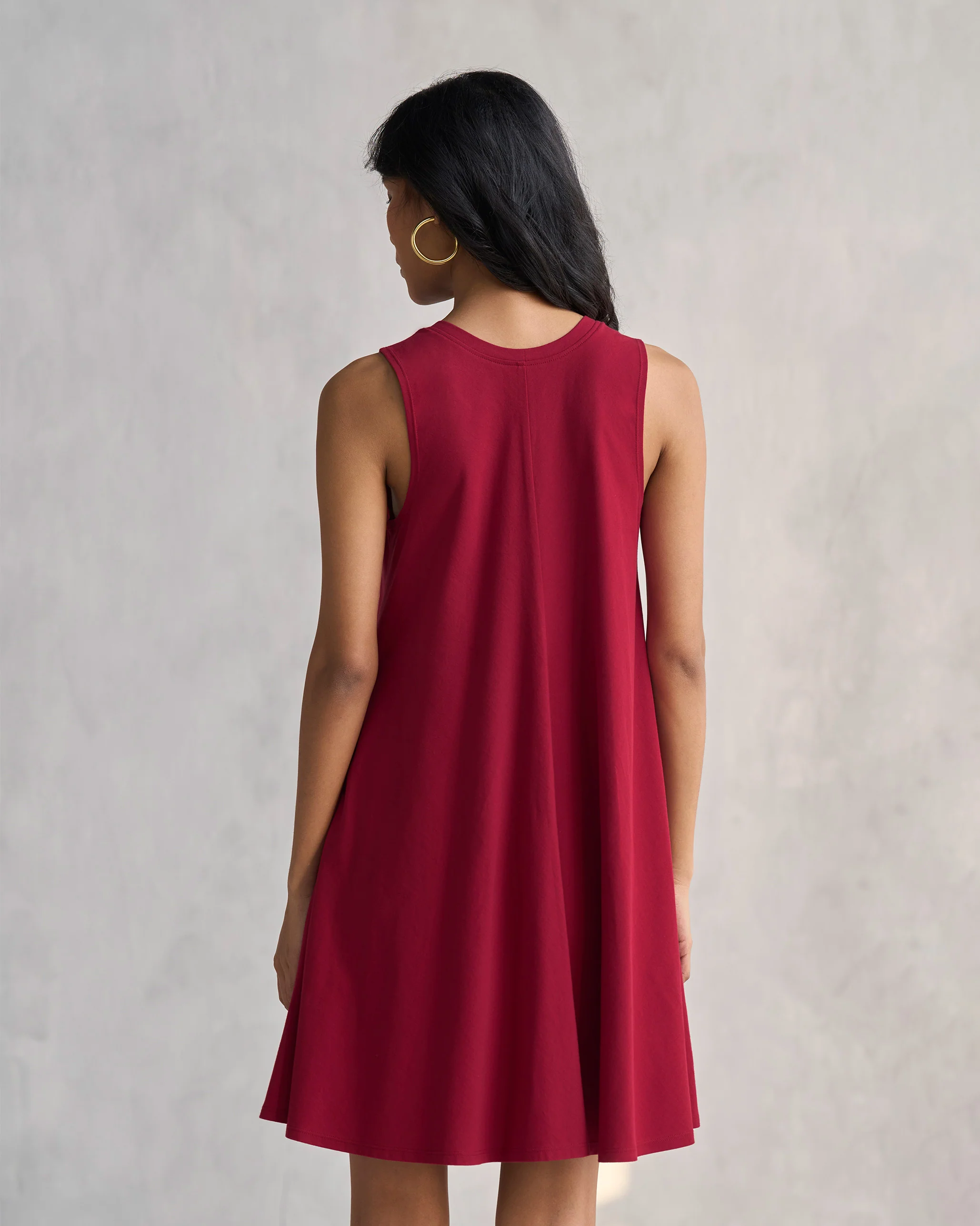 Short Knit Dress - Red - Image 3