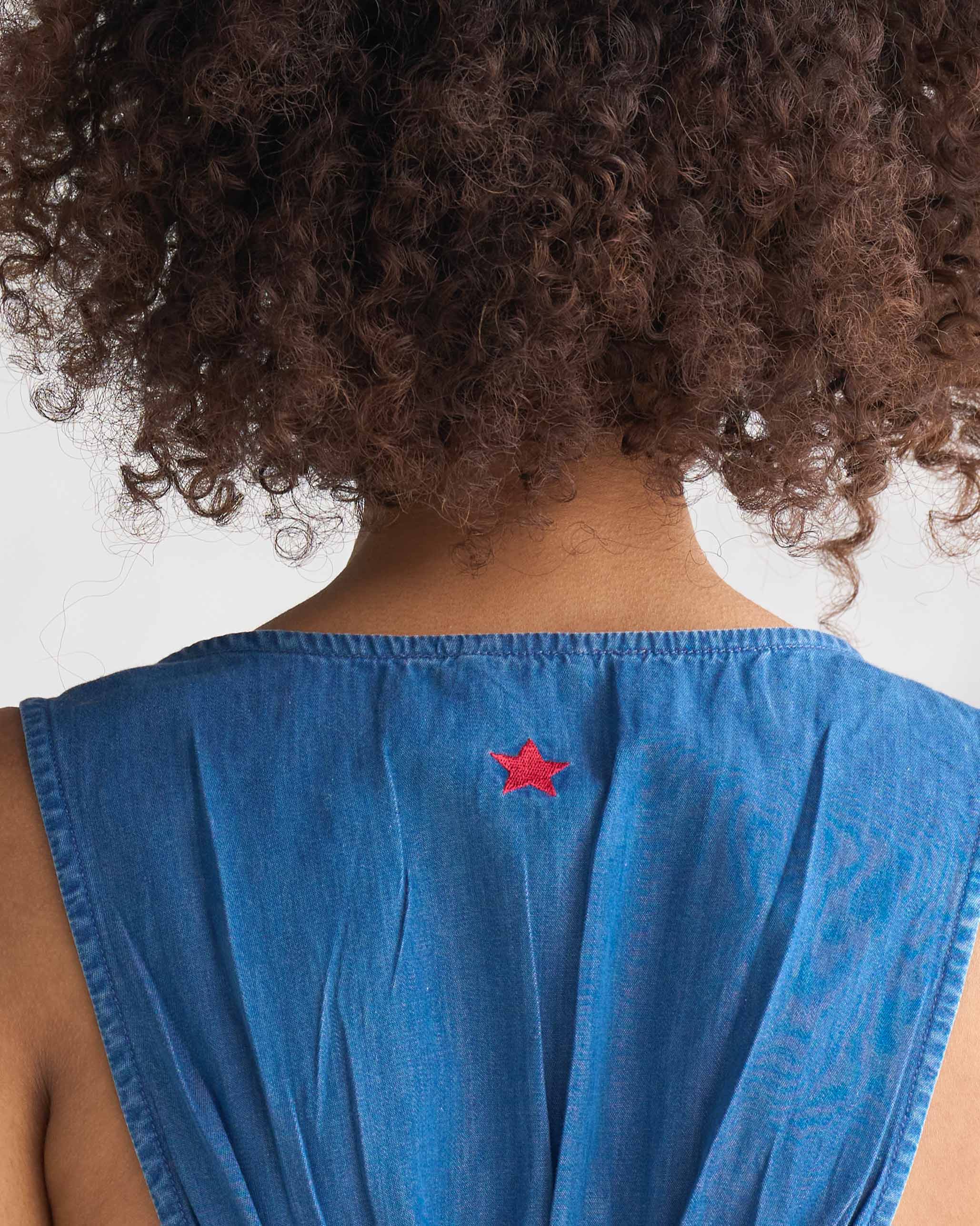 Short Racerback Dress - Blue - Image 2