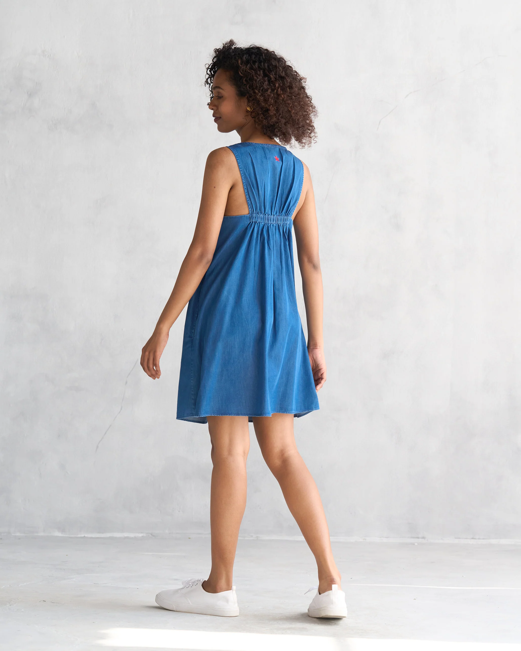 Short Racerback Dress - Blue - Image 4