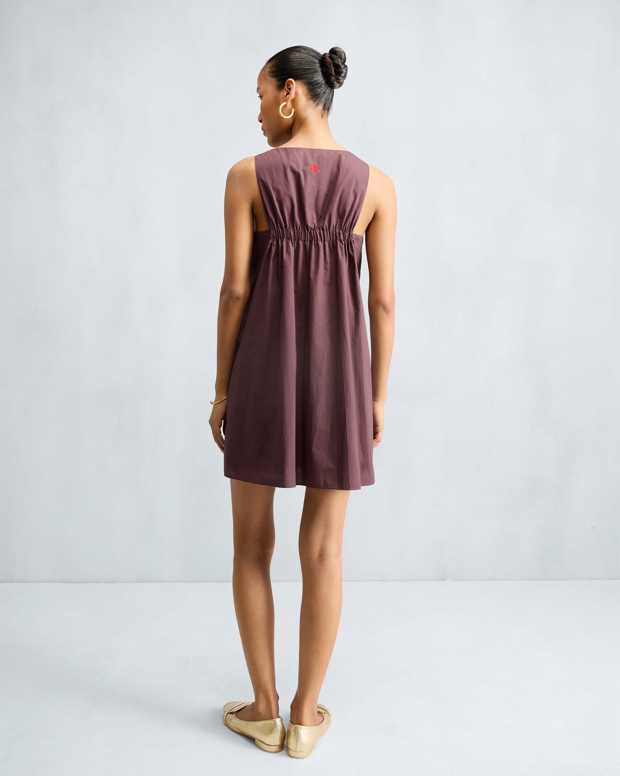 Short Racerback Dress - Chocolate Plum - Image 3