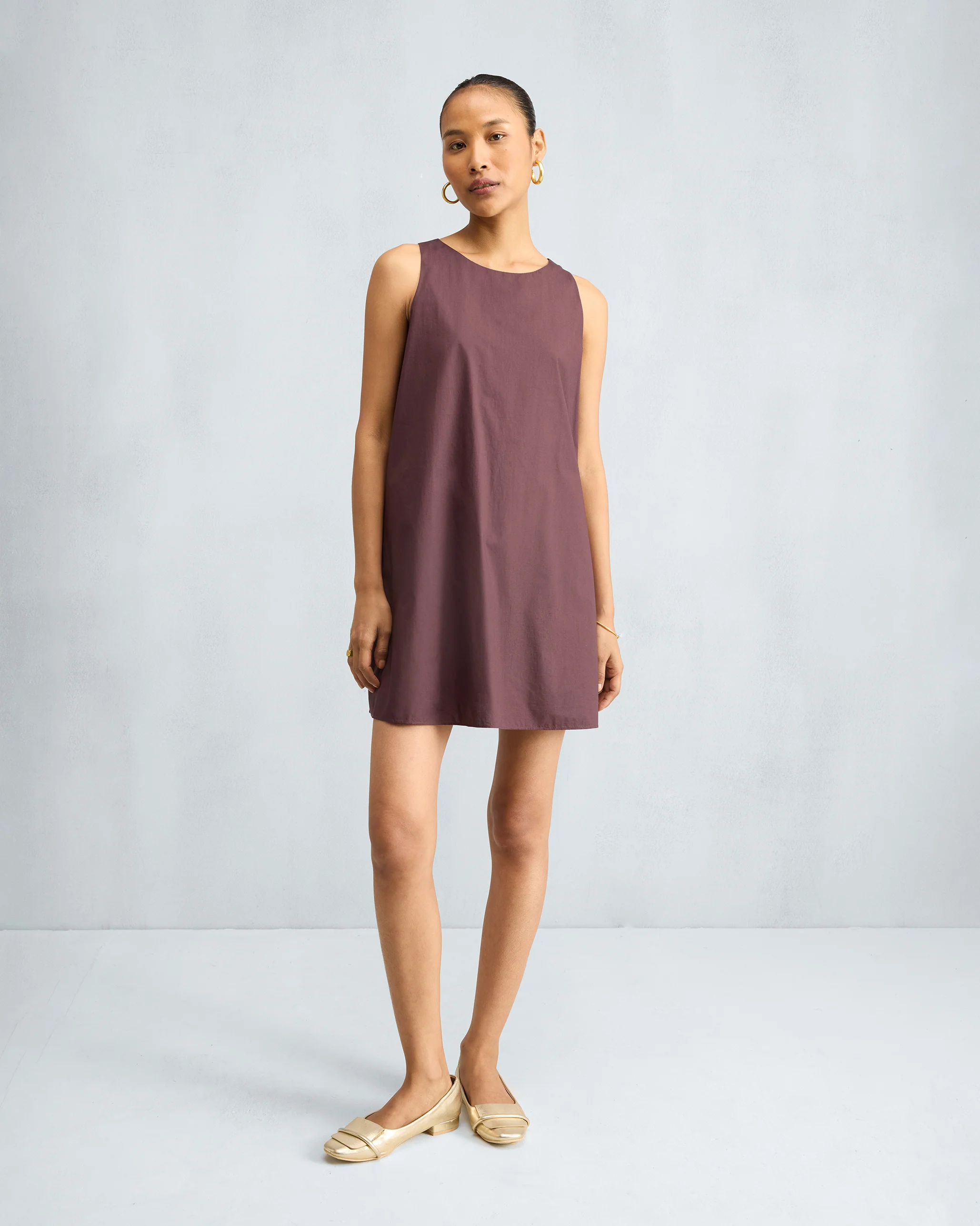 Short Racerback Dress - Chocolate Plum - Image 5