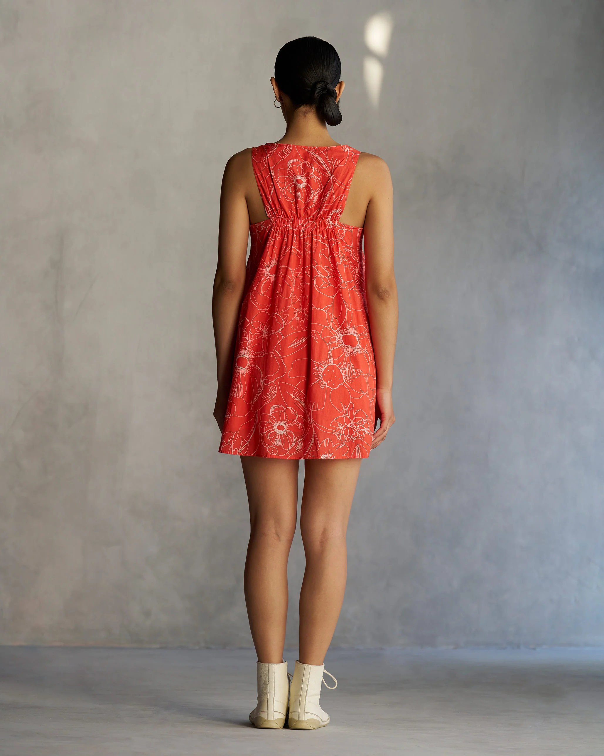 Short Racerback Dress - Coral - Image 4