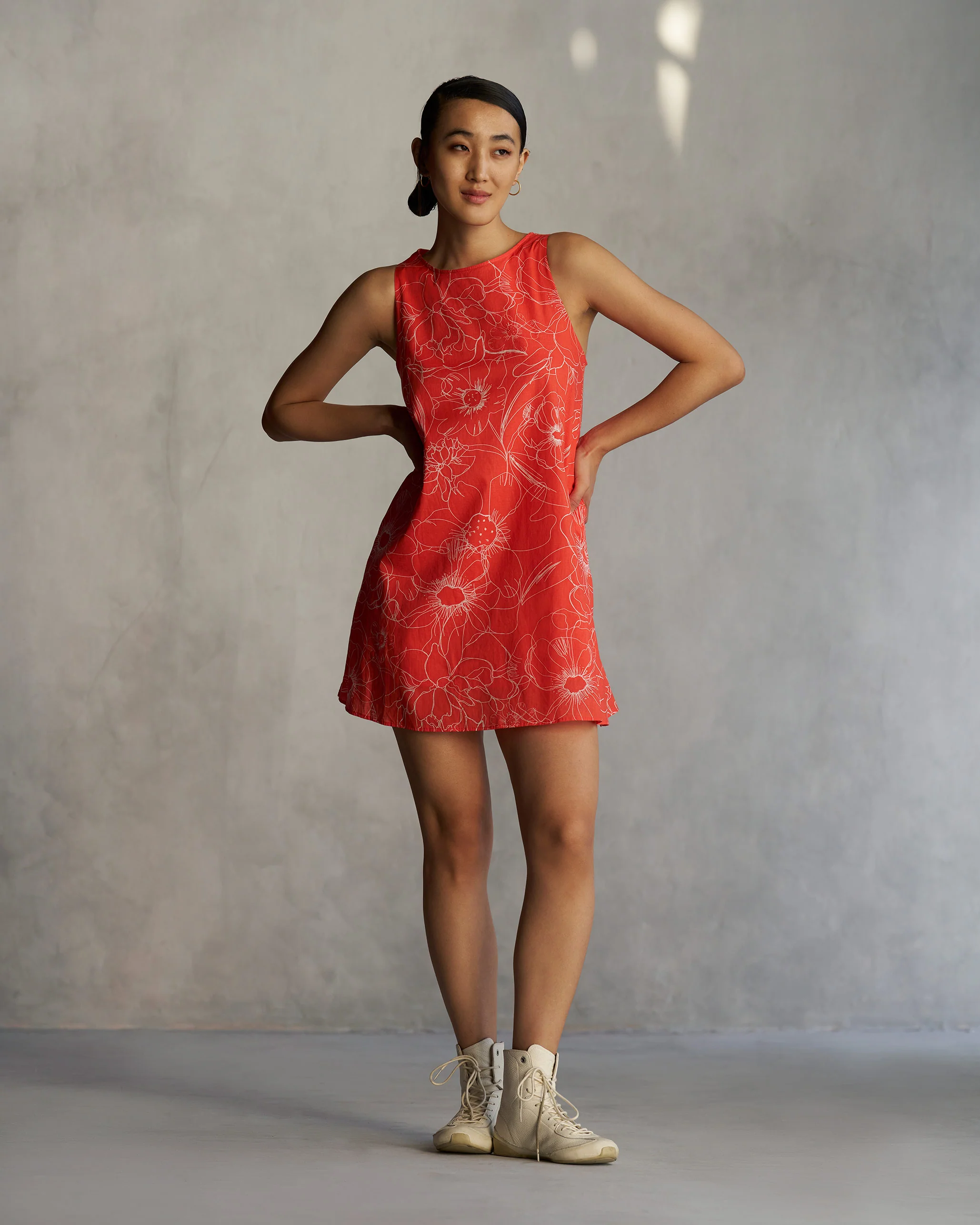 Short Racerback Dress - Coral - Image 5