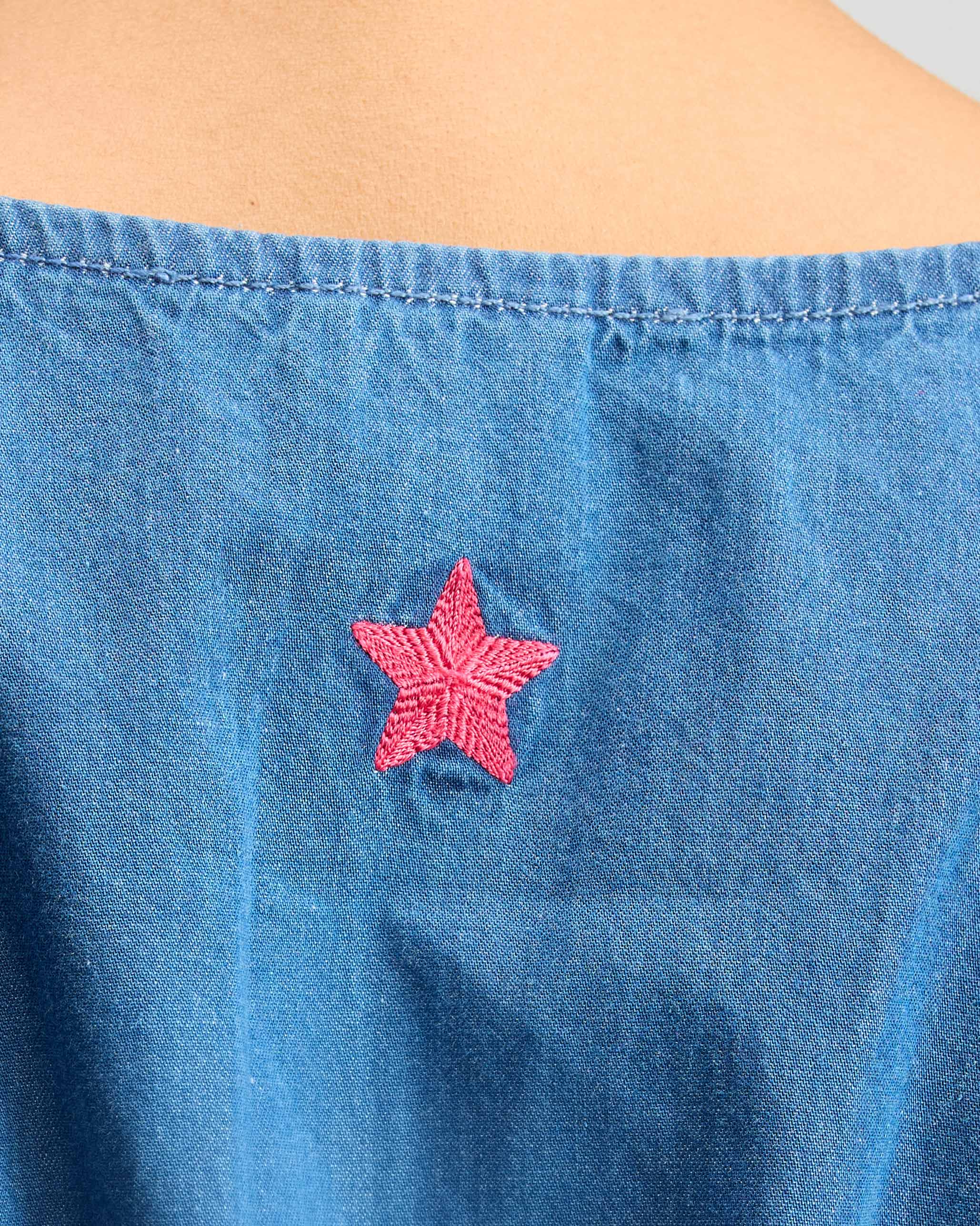 Short Racerback Dress - Denim - Image 4
