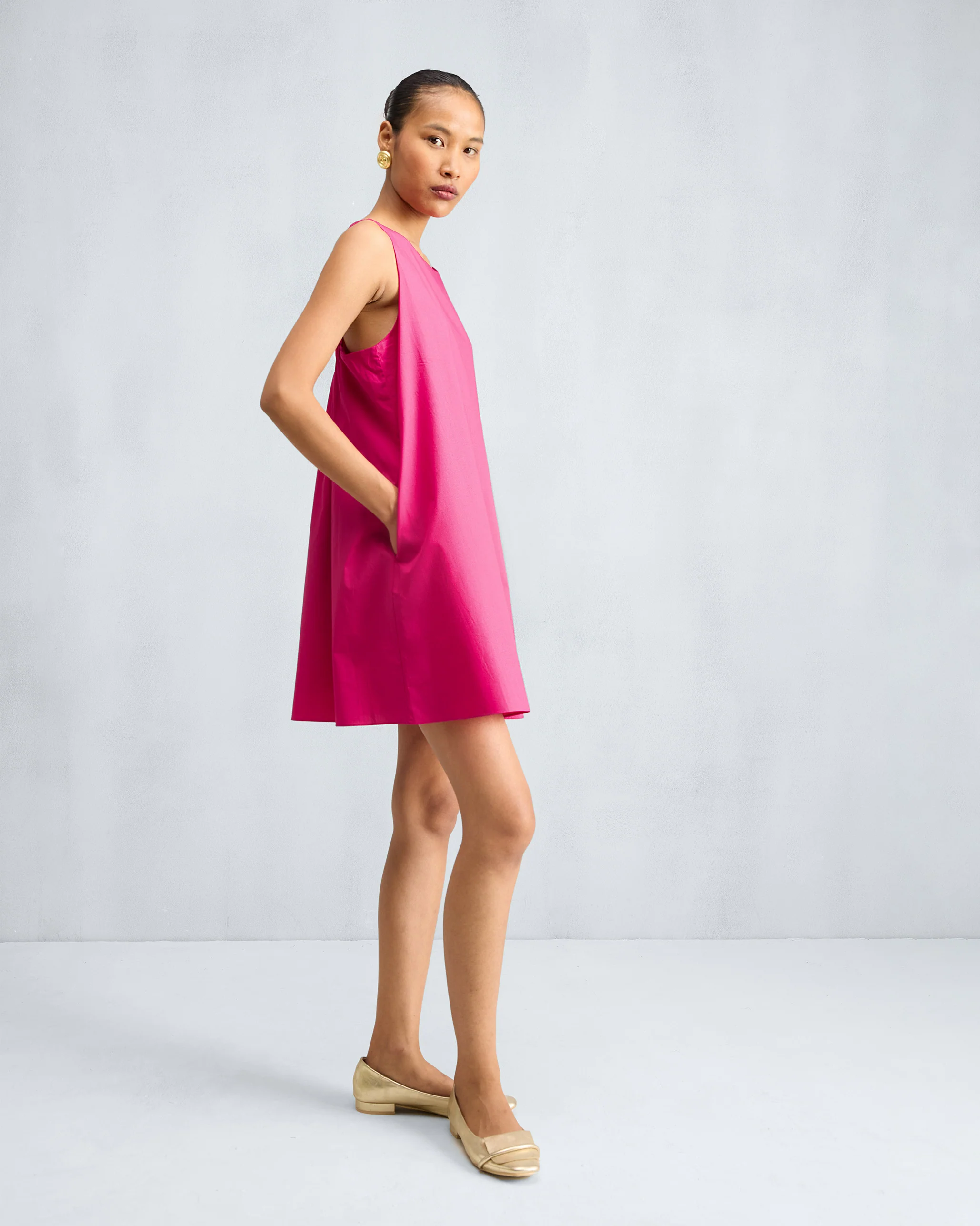 Short Racerback Dress - Fuchsia - Image 2