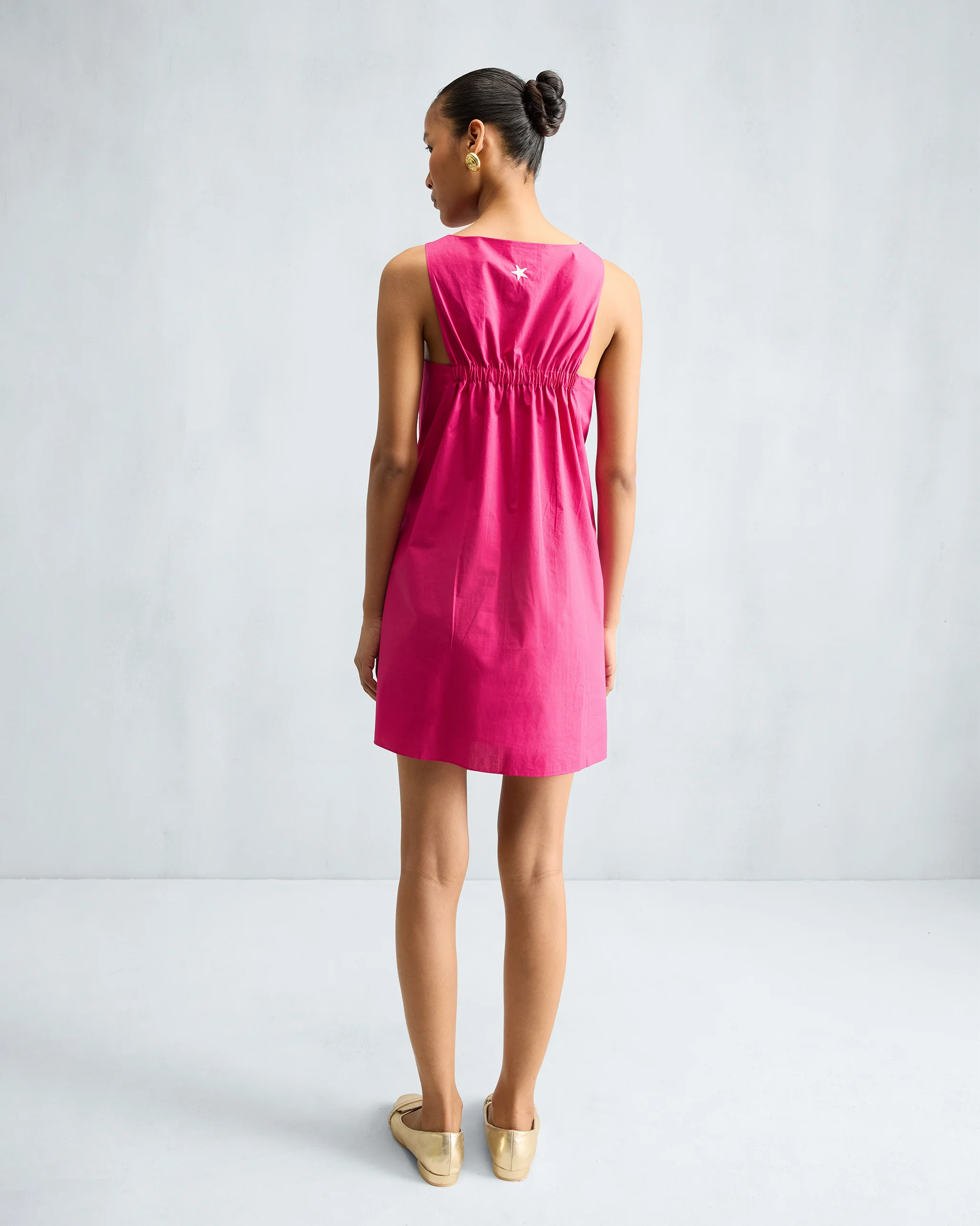 Short Racerback Dress - Fuchsia - Image 3