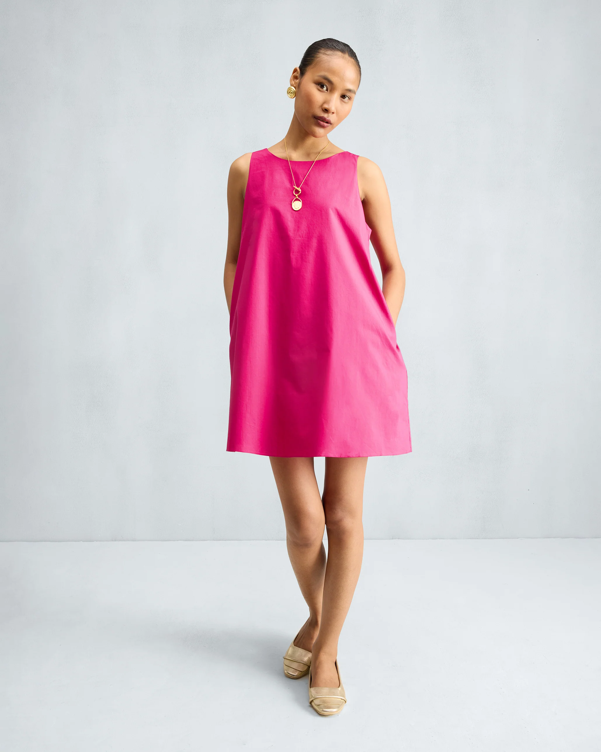 Short Racerback Dress - Fuchsia - Image 5