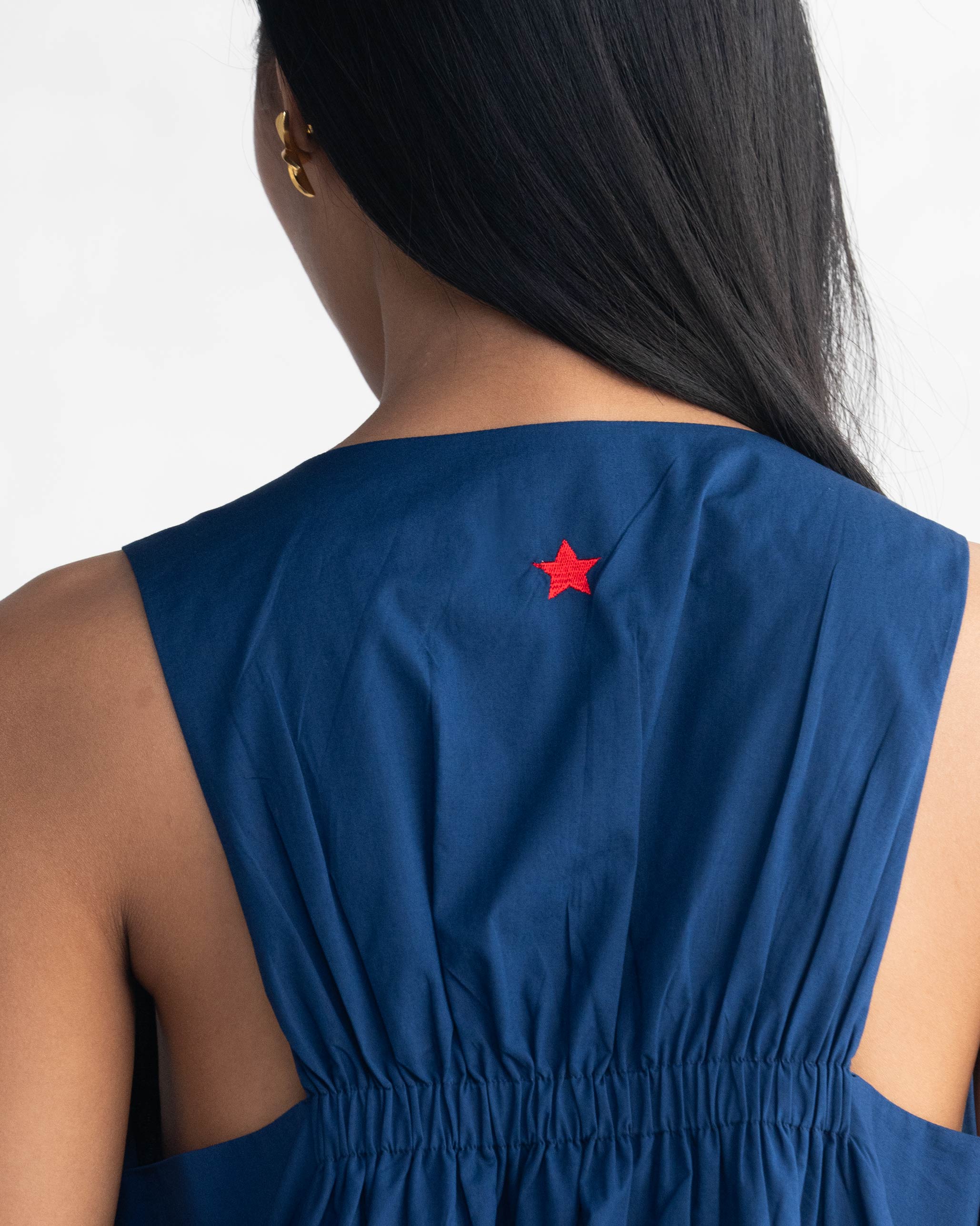 Short Racerback Dress - Navy - Image 2