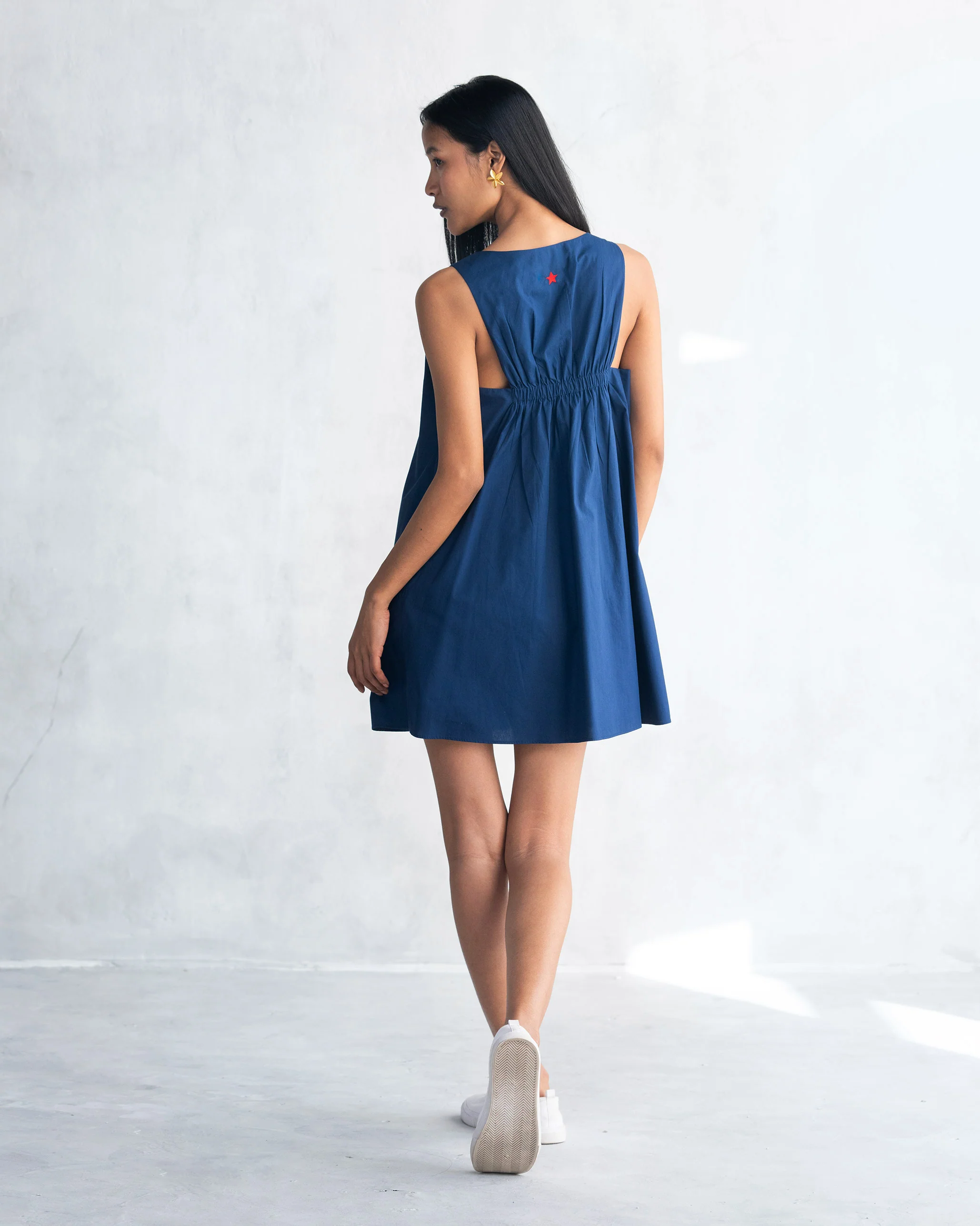 Short Racerback Dress - Navy - Image 3