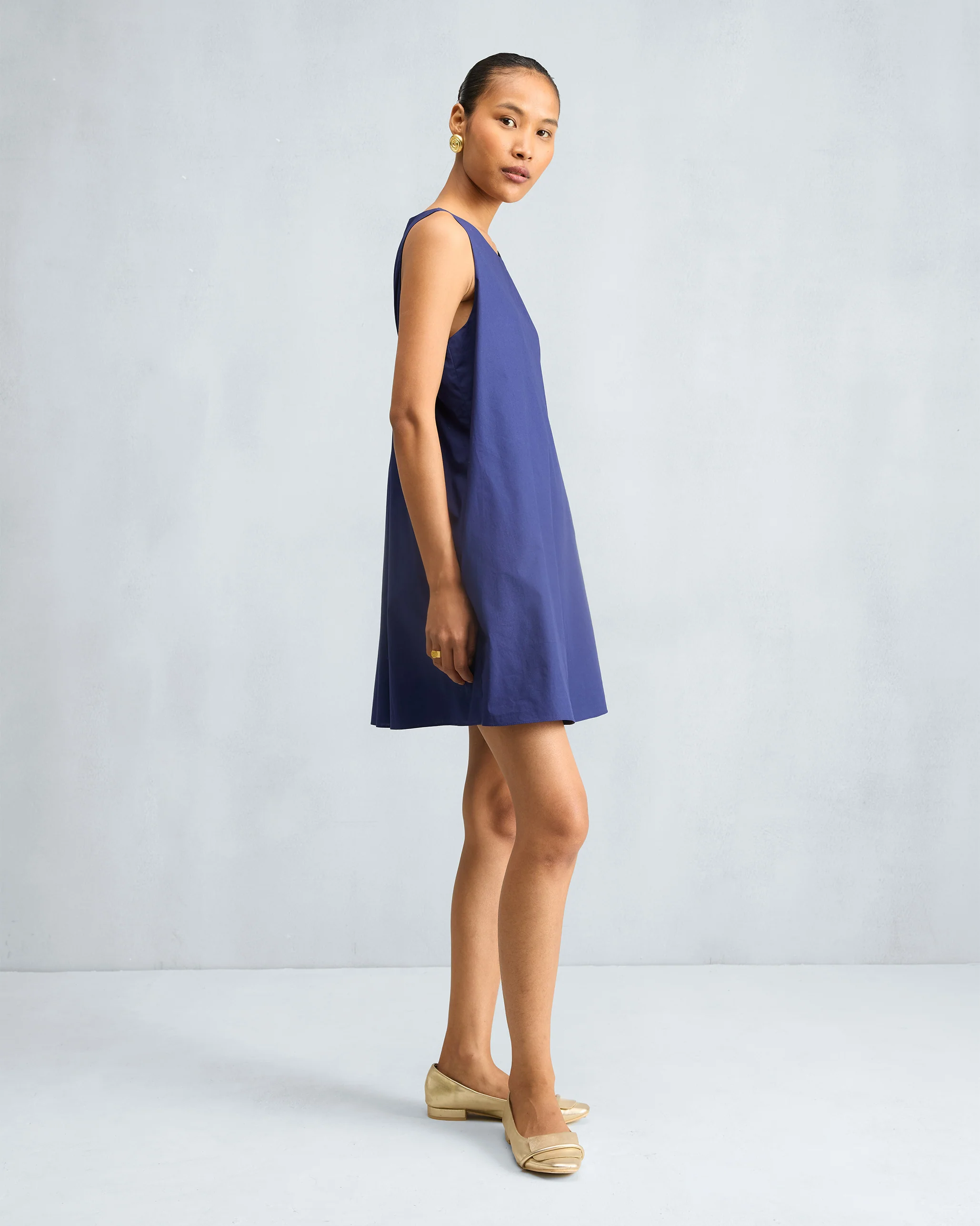 Short Racerback Dress - Ink Blue - Image 2