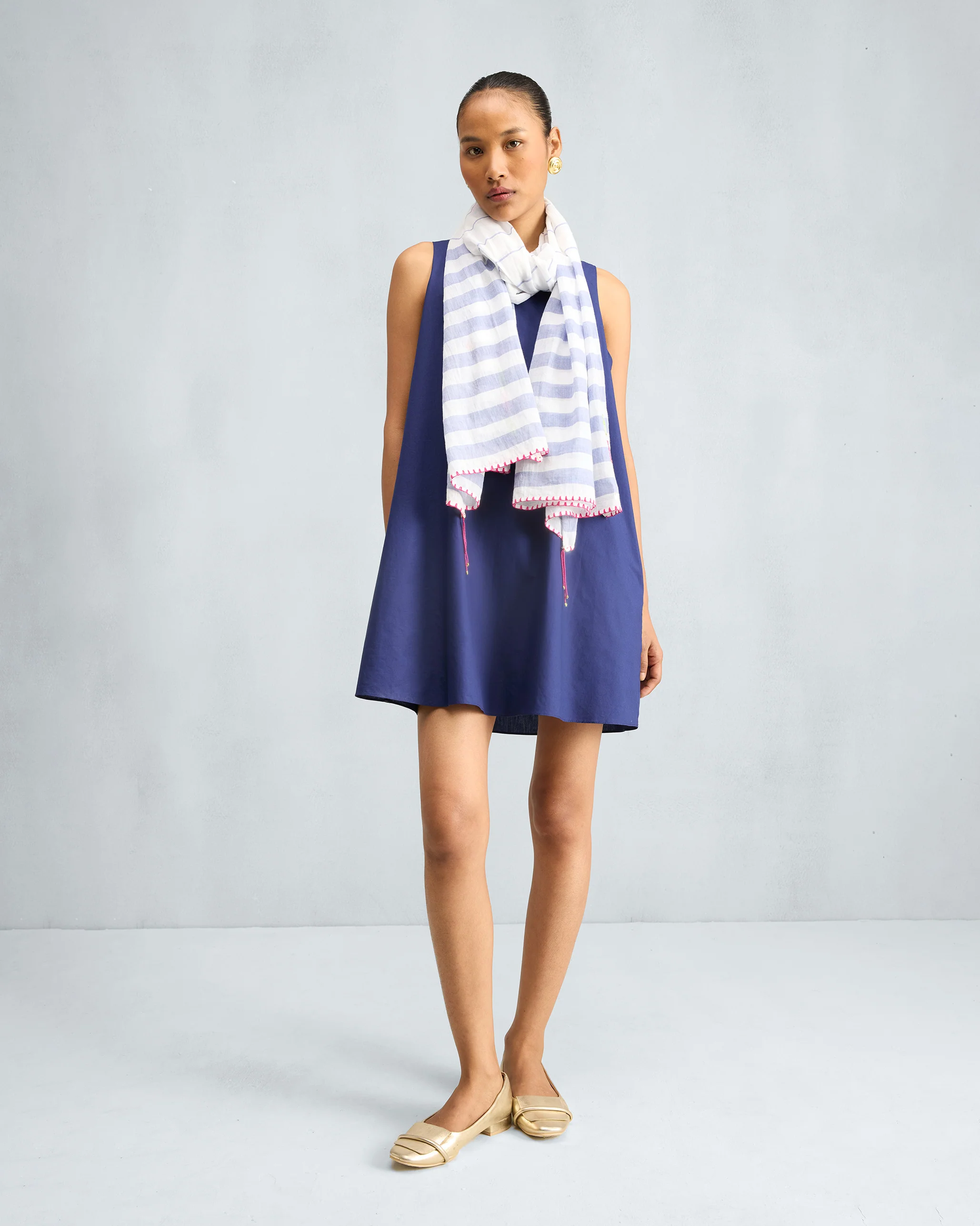 Short Racerback Dress - Ink Blue - Image 6