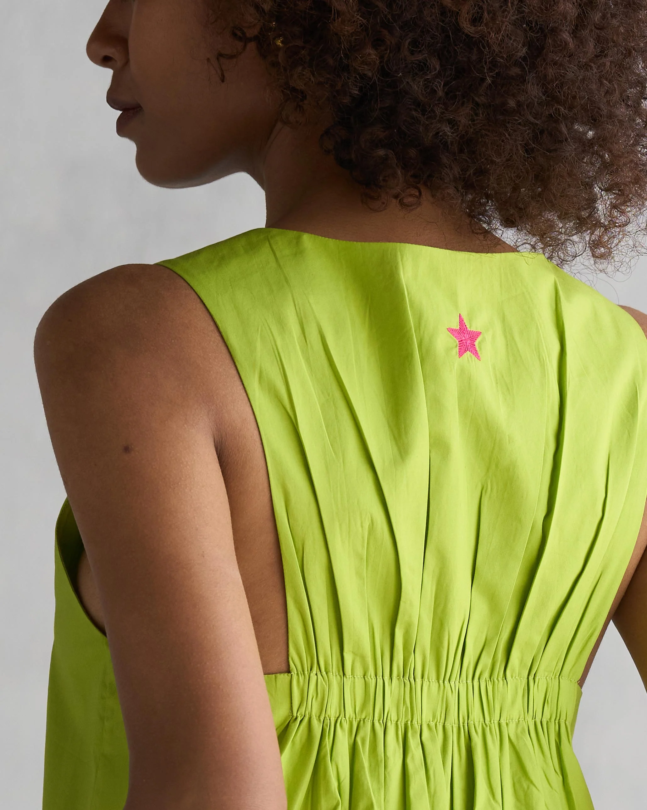 Short Racerback Dress - Lime - Image 2