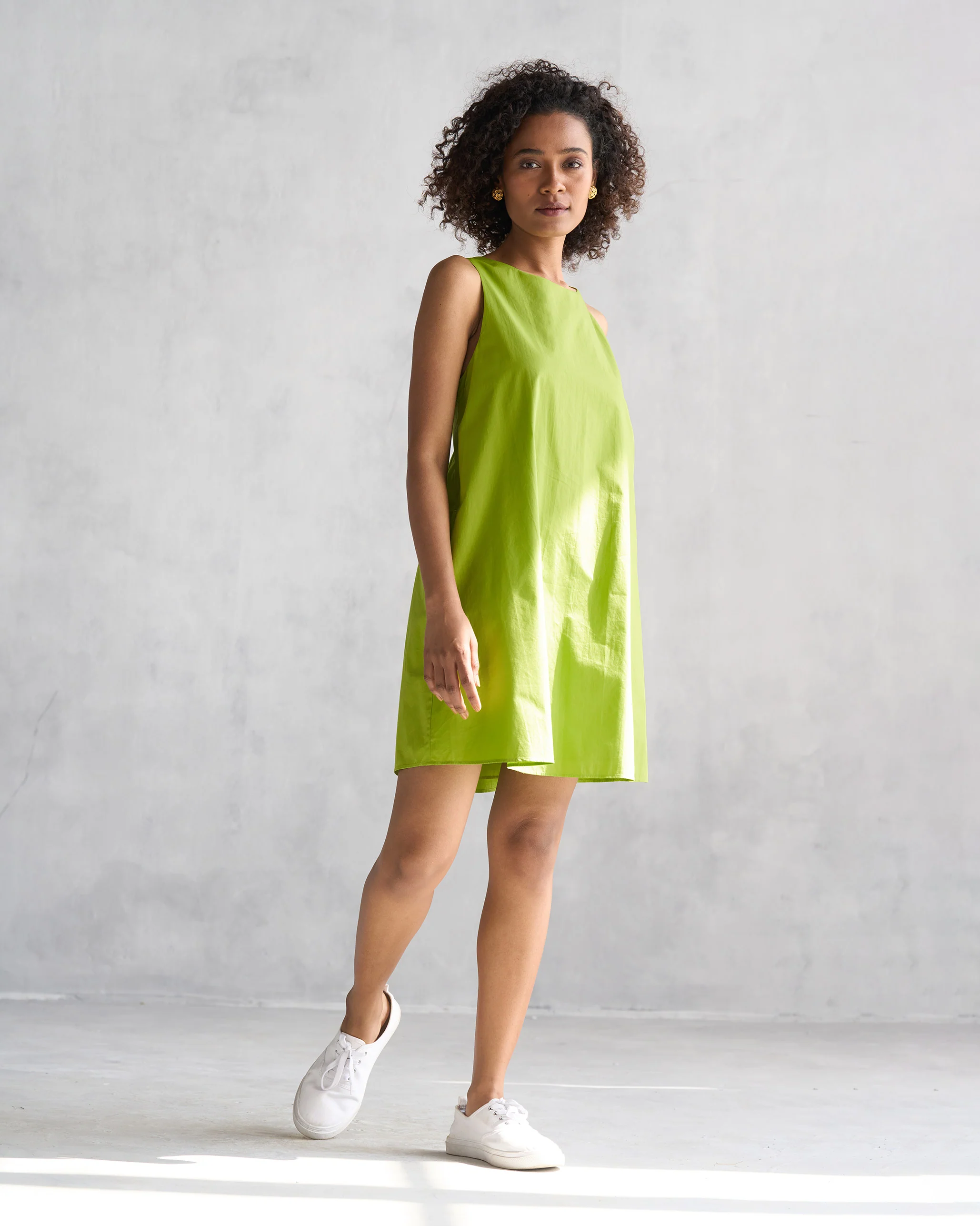 Short Racerback Dress - Lime - Image 3