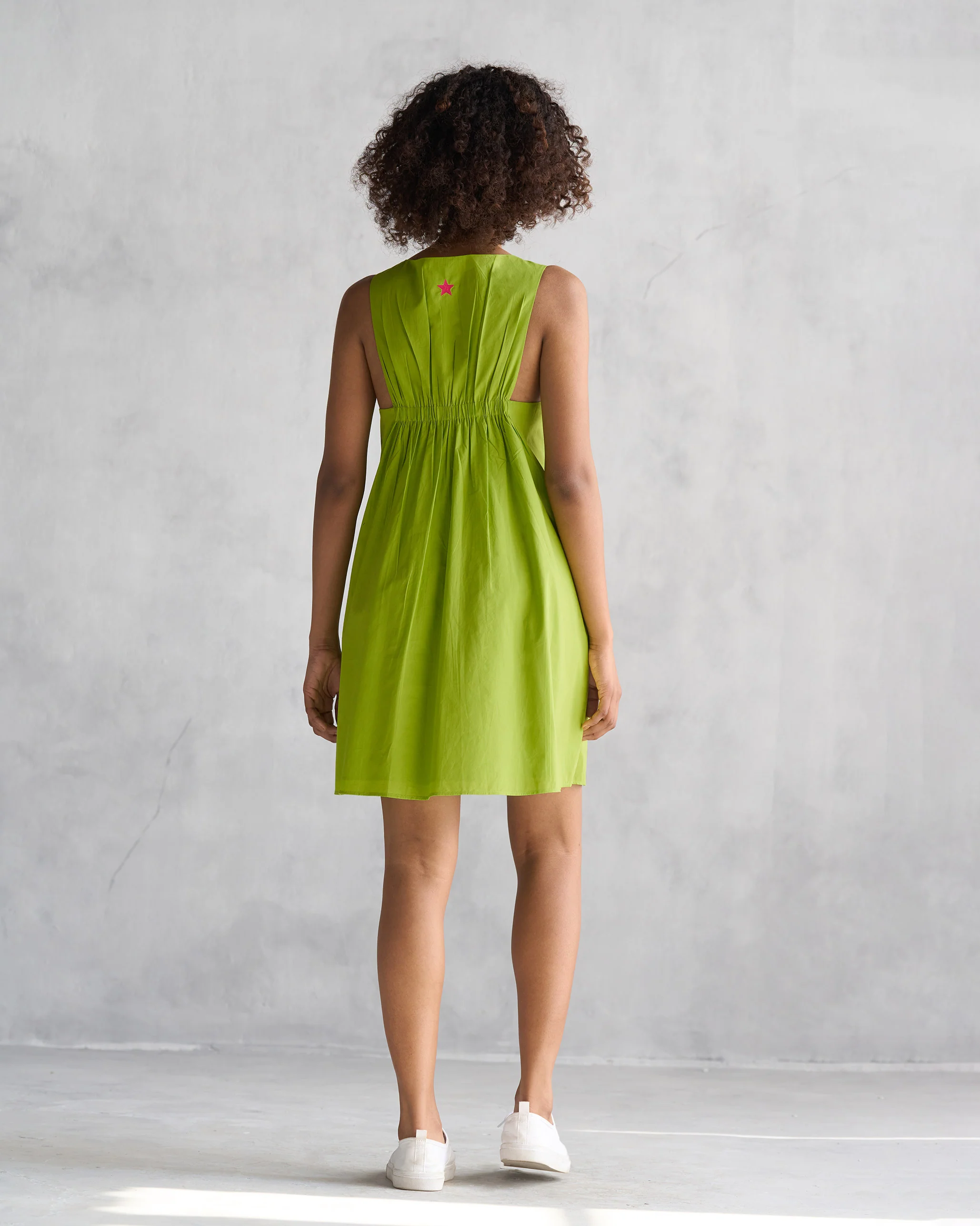 Short Racerback Dress - Lime - Image 4