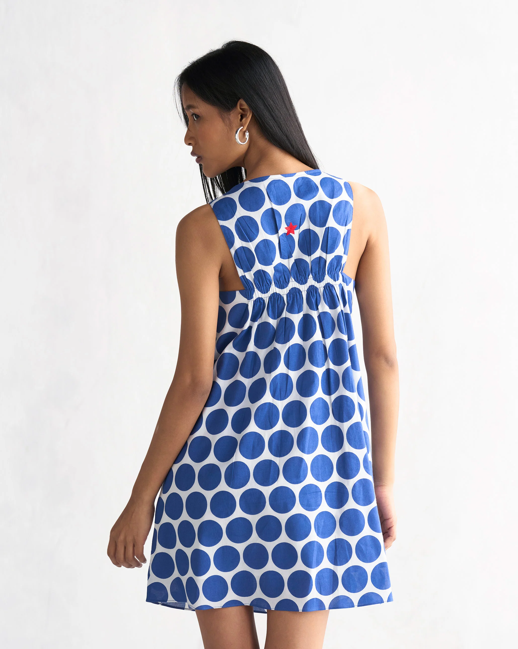 Short Racerback Dress - Navy & White - Image 4