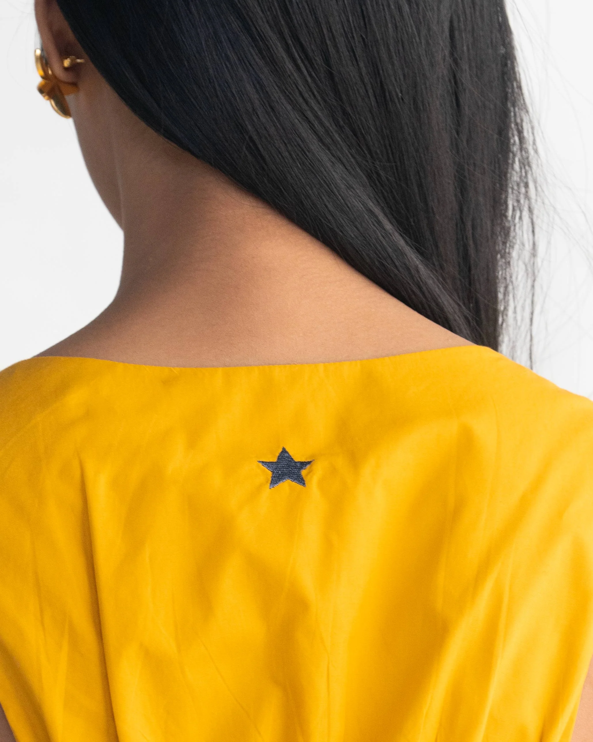 Short Racerback Dress - Ochre - Image 2