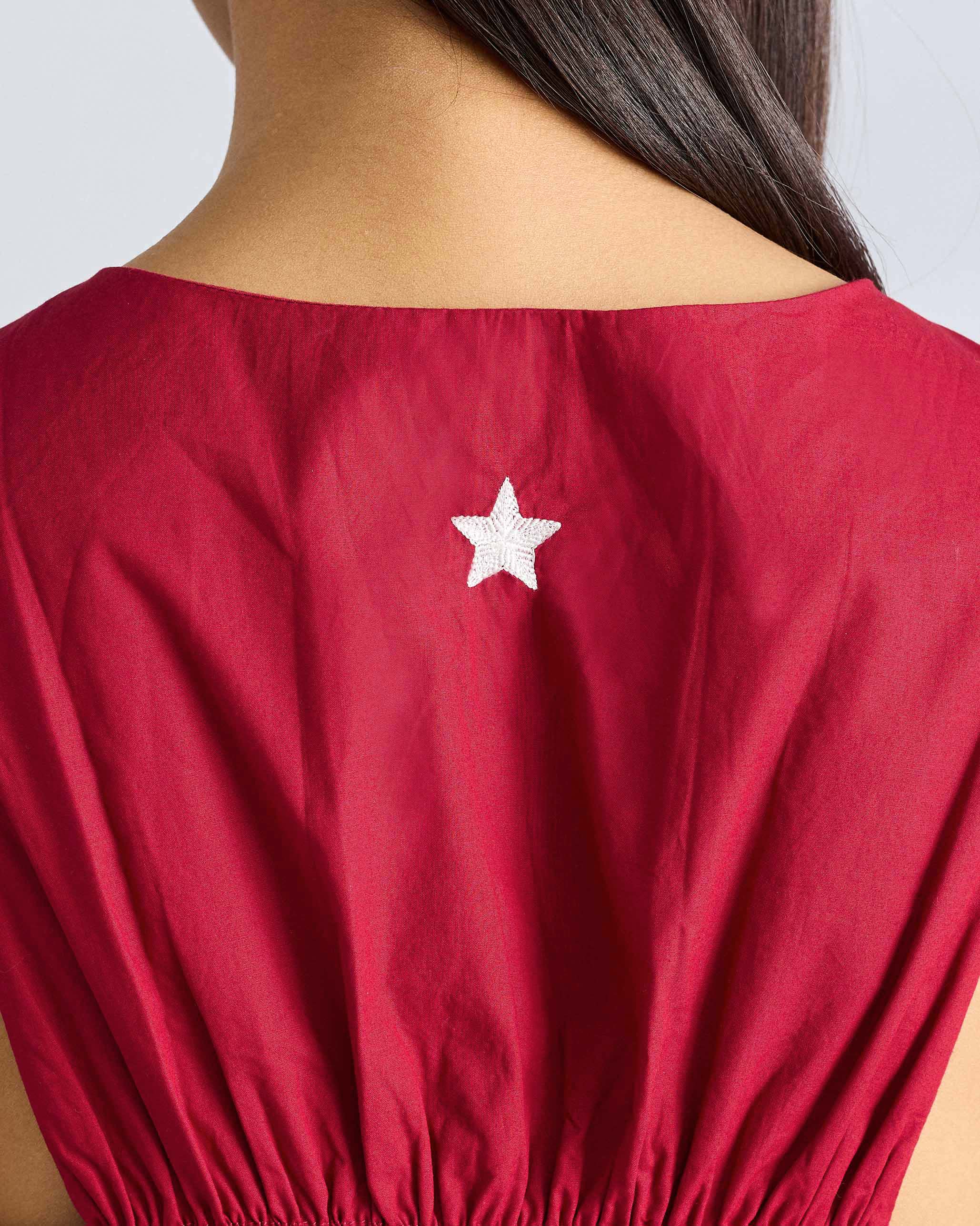 Short Racerback Dress - Red - Image 2